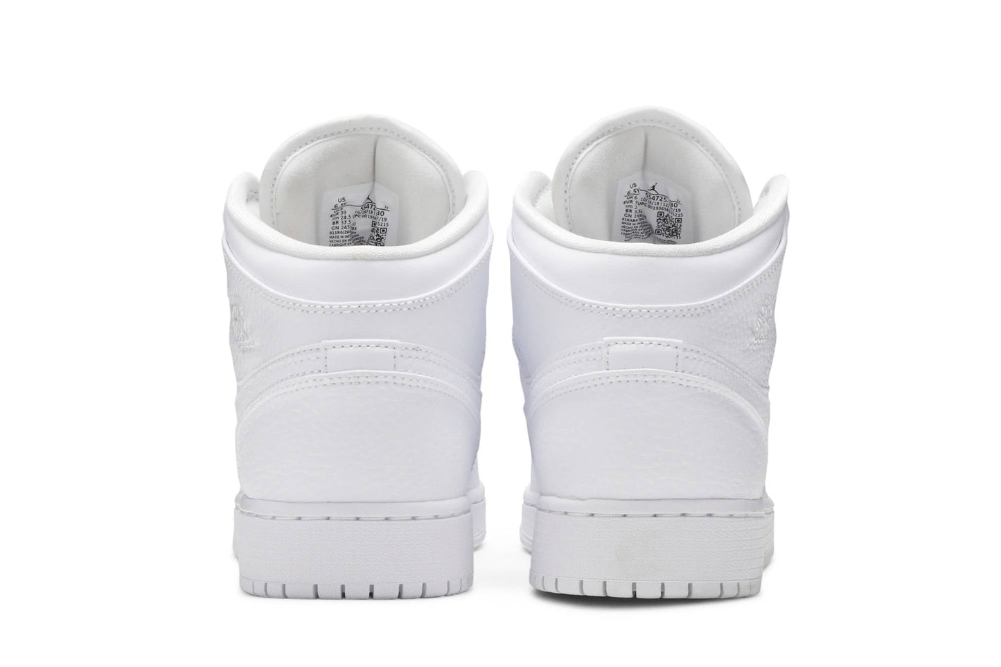 ( Grade School ) Air Jordan 1 Mid ‘Triple White’ 554725-130