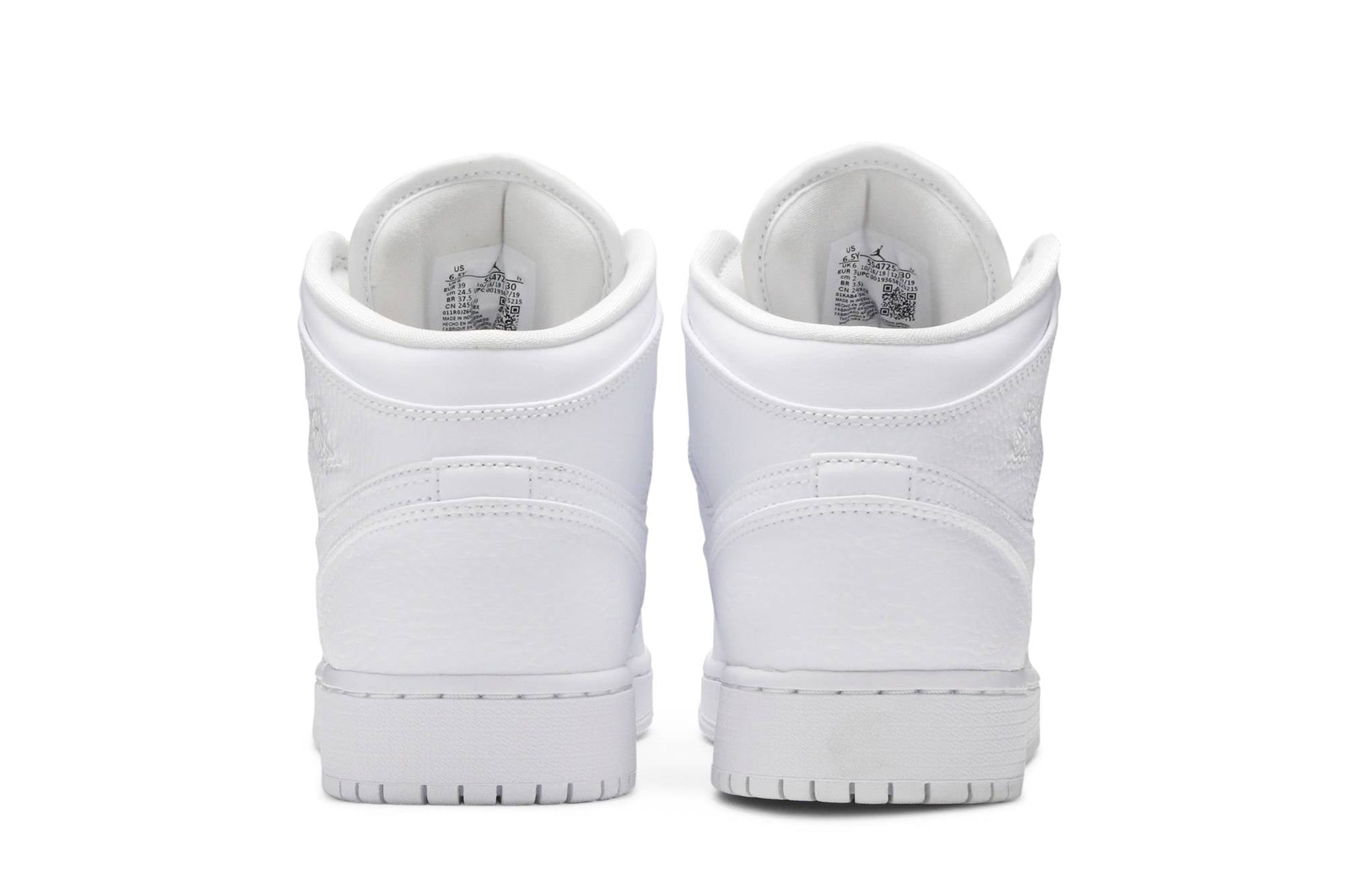 ( Grade School ) Air Jordan 1 Mid ‘Triple White’ 554725-130