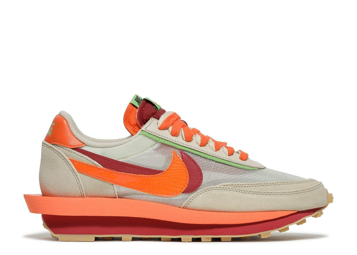Nike Sacai X Clot X LDWaffle ‘Net Orange Blaze’ Everlasting Sneaker