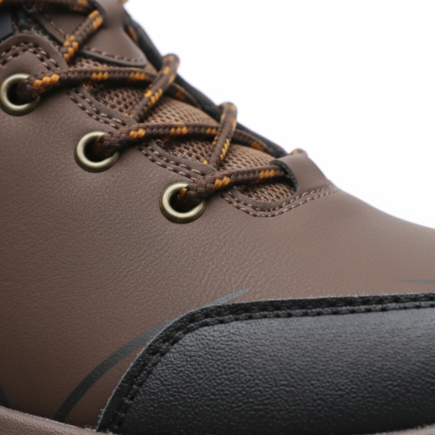 Blotcha Men's Brown Retro Hiking Boots Waterproof Anti-Slip Outdoor Camping Work Shoes