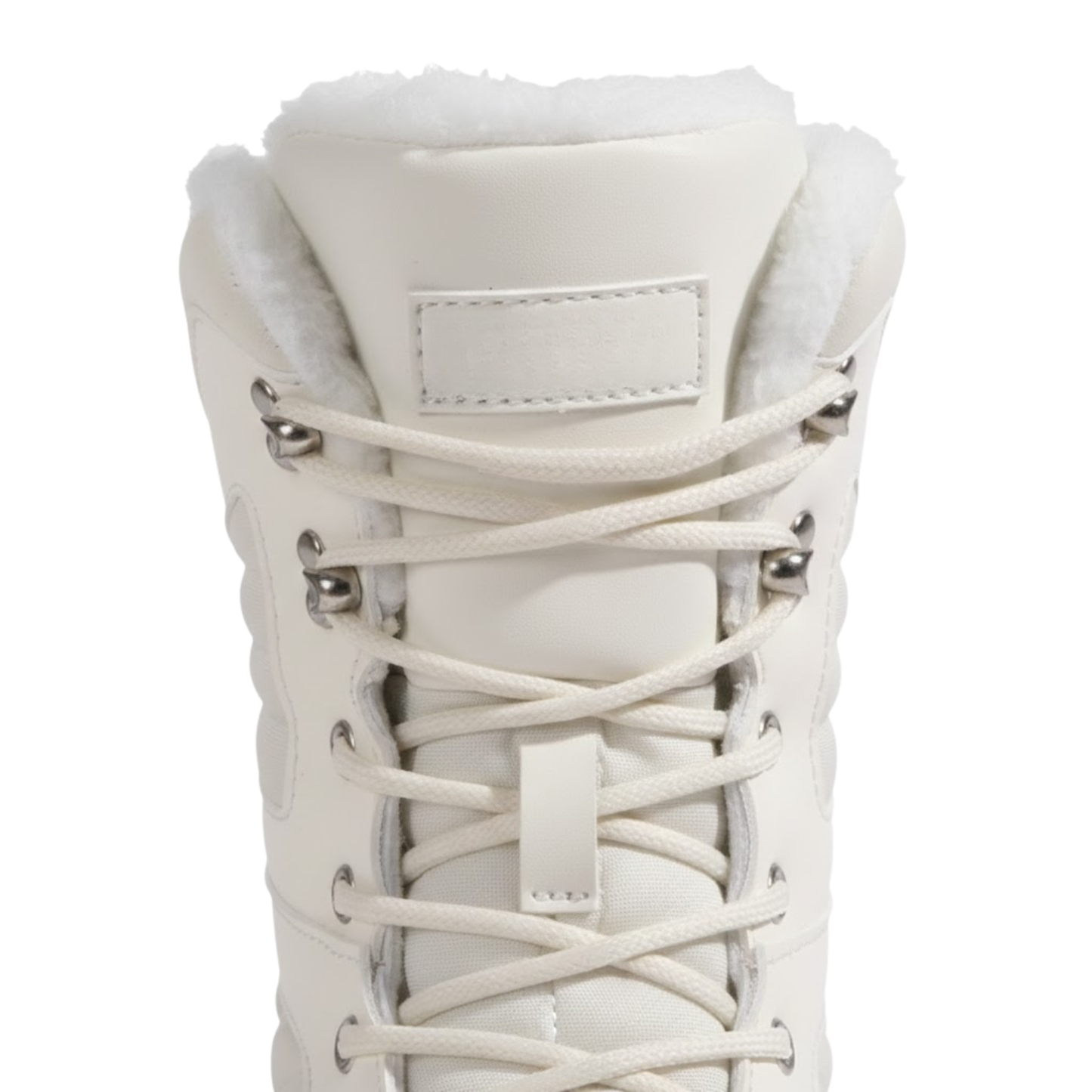 Blotcha Women's Thermal Fleece Lined High Top Snow Boots, Weatherproof Winter Booties, White