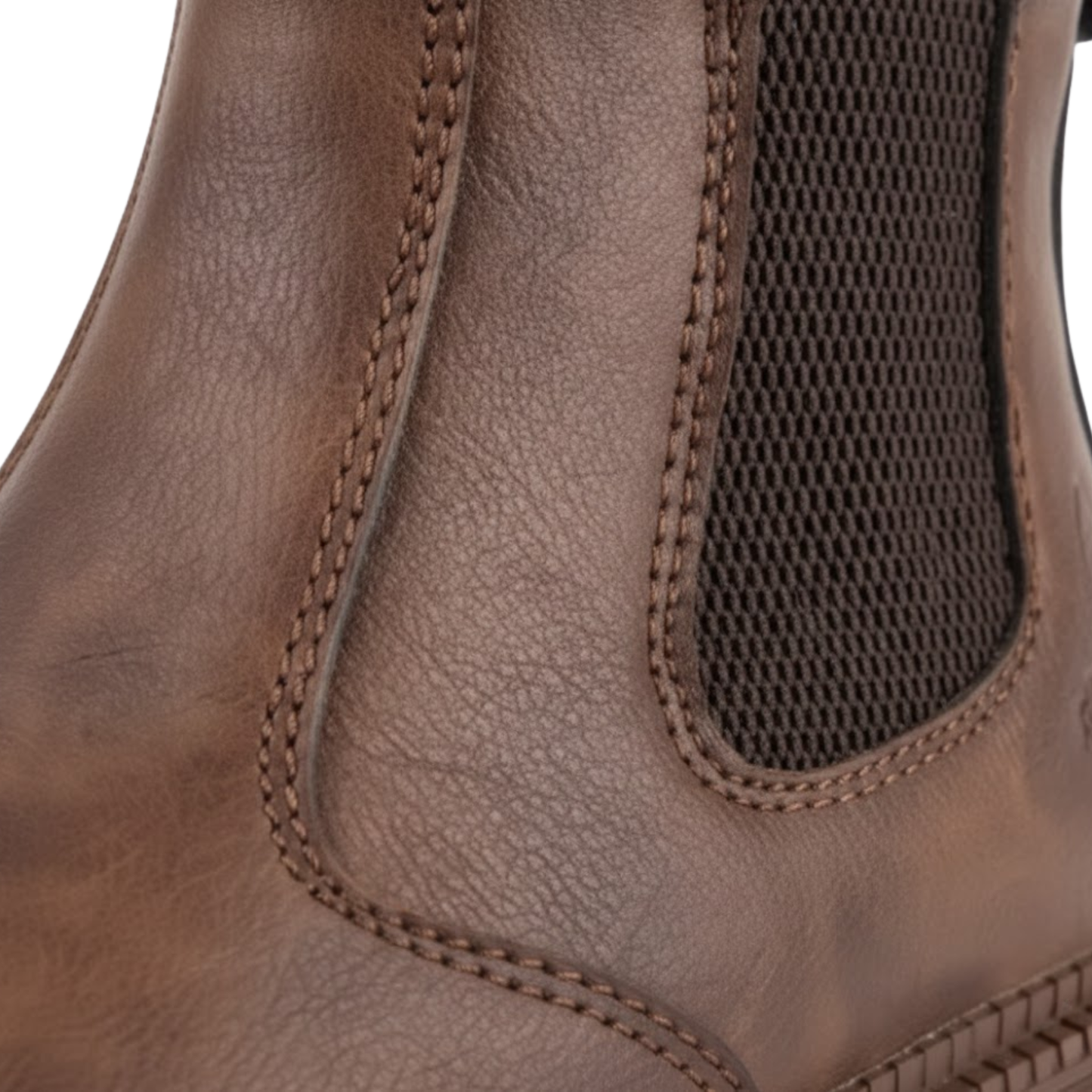 Blotcha Men's Brown Leather Chelsea Work Safety Boots