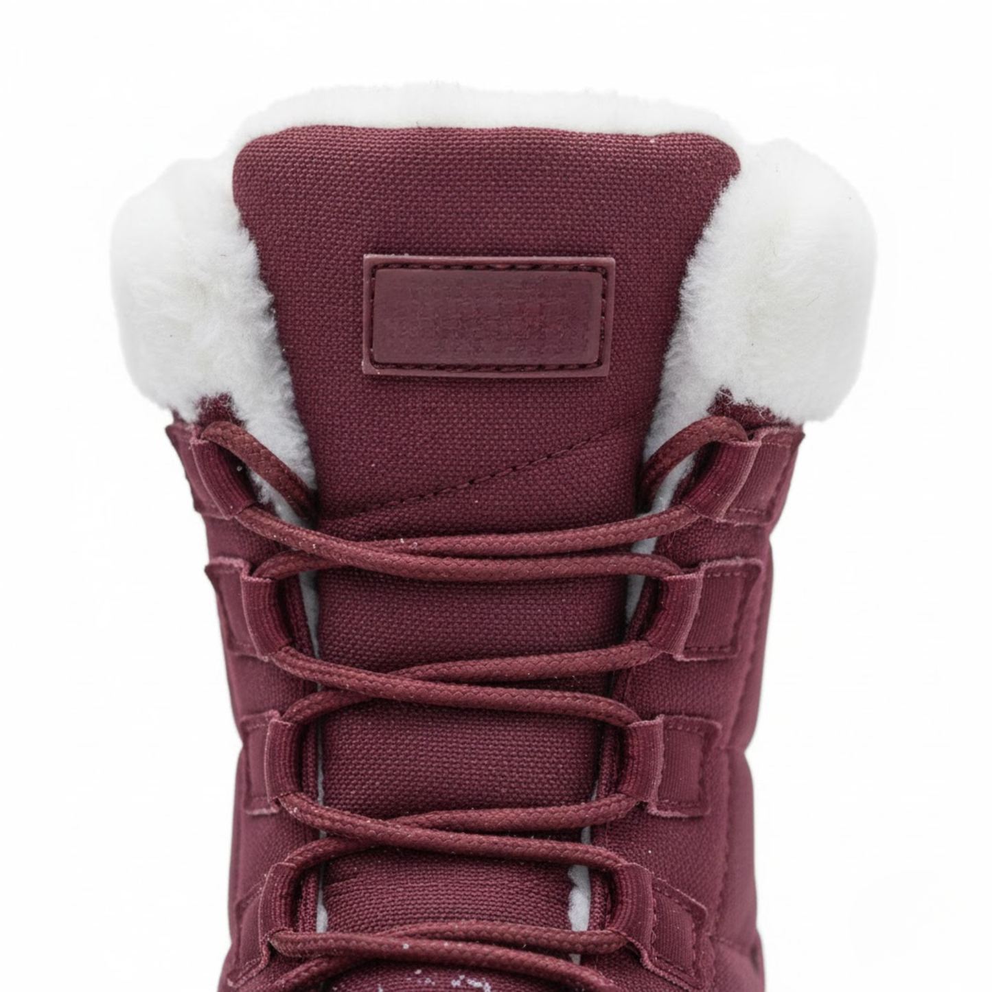 Blotcha Women's Waterproof Mid-Calf Winter Snow Boots Insulated Lace-up Hiking Footwear Burgundy
