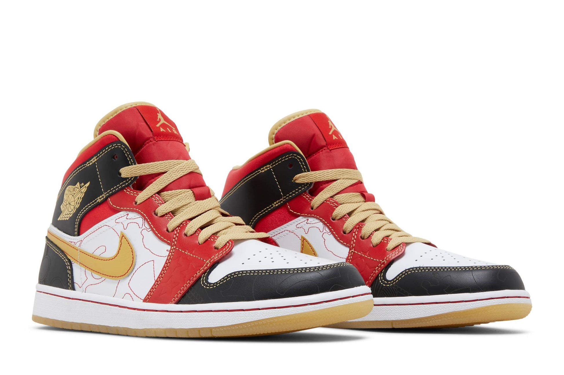 Air Jordan 1 Mid XQ ‘White Black Sport Red’ 2022 DV0576-176