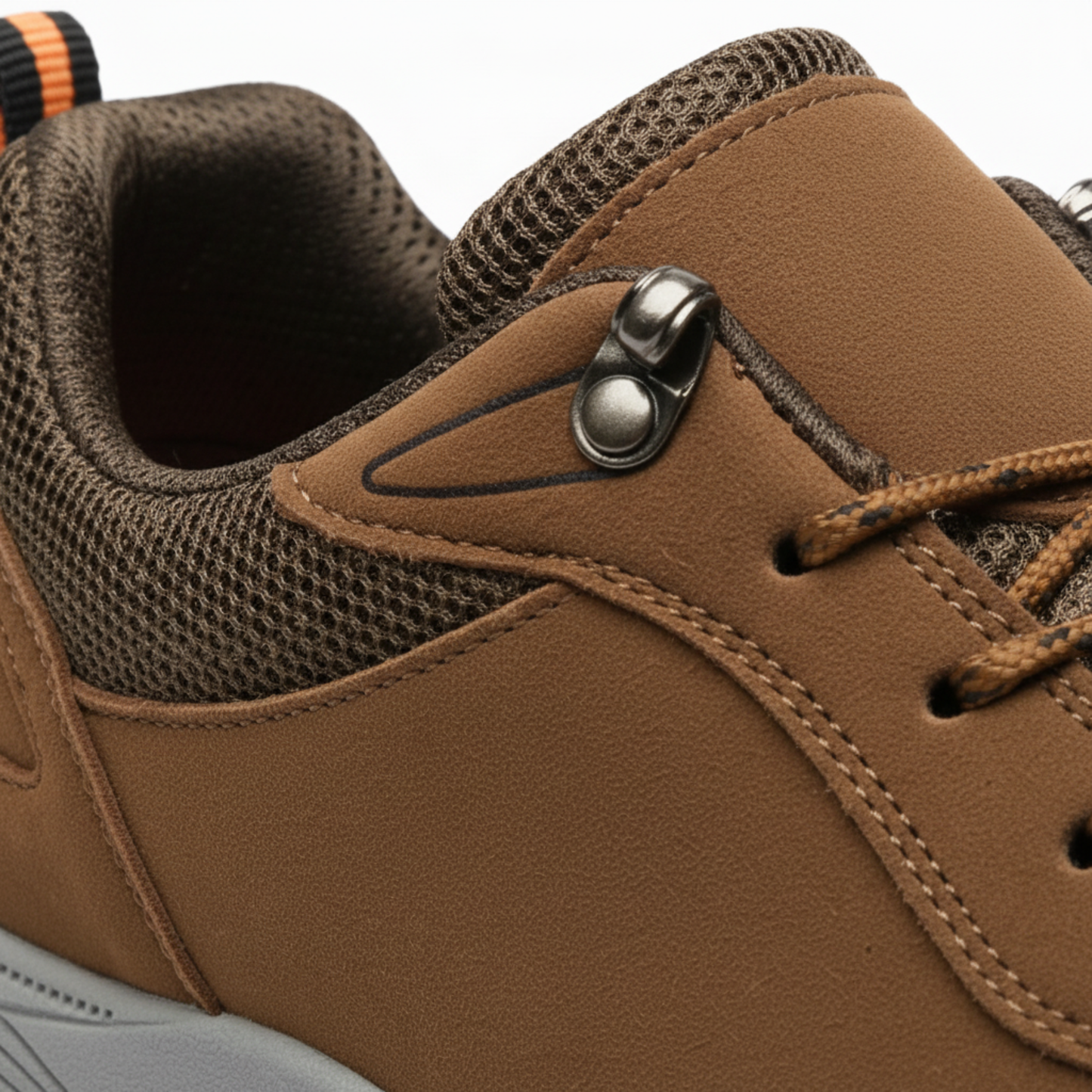 Blotcha Men's Brown Waterproof All-Terrain Hiking Shoes Non-Slip Walking Sneakers