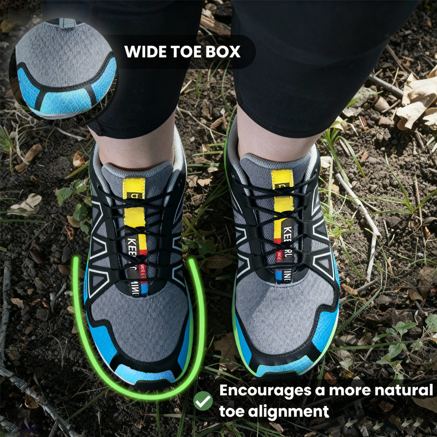 Blotcha Orthopedic Hiking Shoes for Men and Women, Waterproof Lace-Up Walking Sneakers
