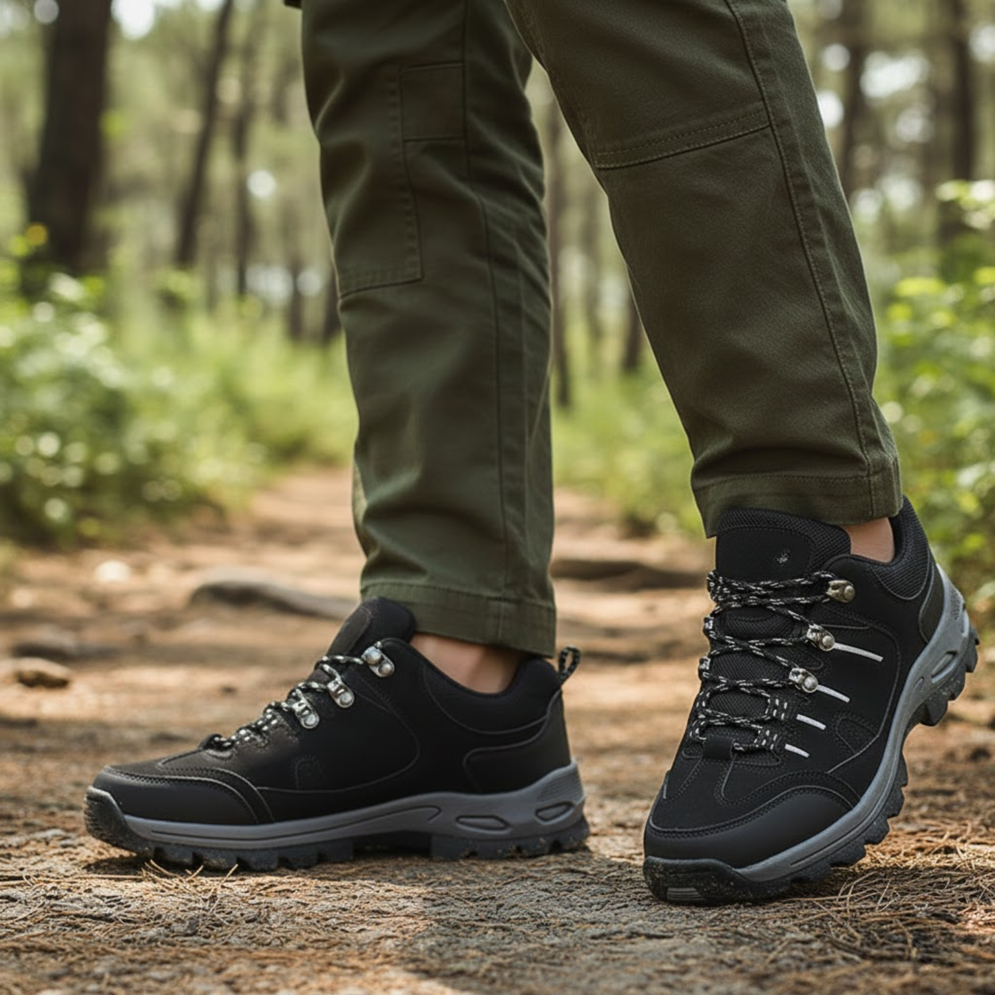 Blotcha Men's Retro Short Hiking Boots Anti-Slip Urban Commuting Ankle Sports Shoes