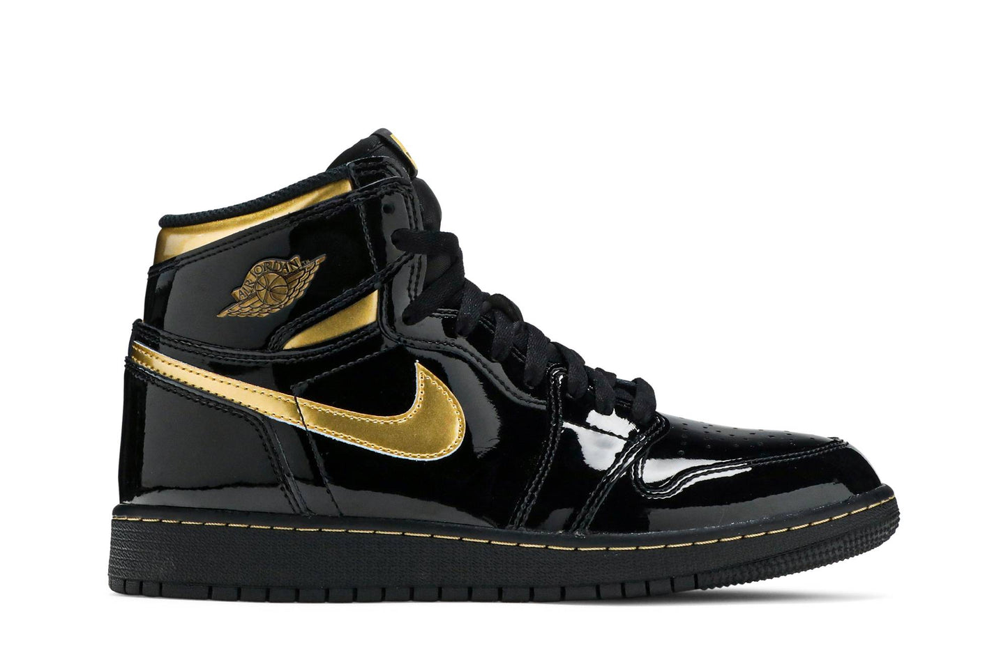 ( Grade School ) Air Jordan 1 Retro High OG ‘Black Metallic Gold’ 575441-032