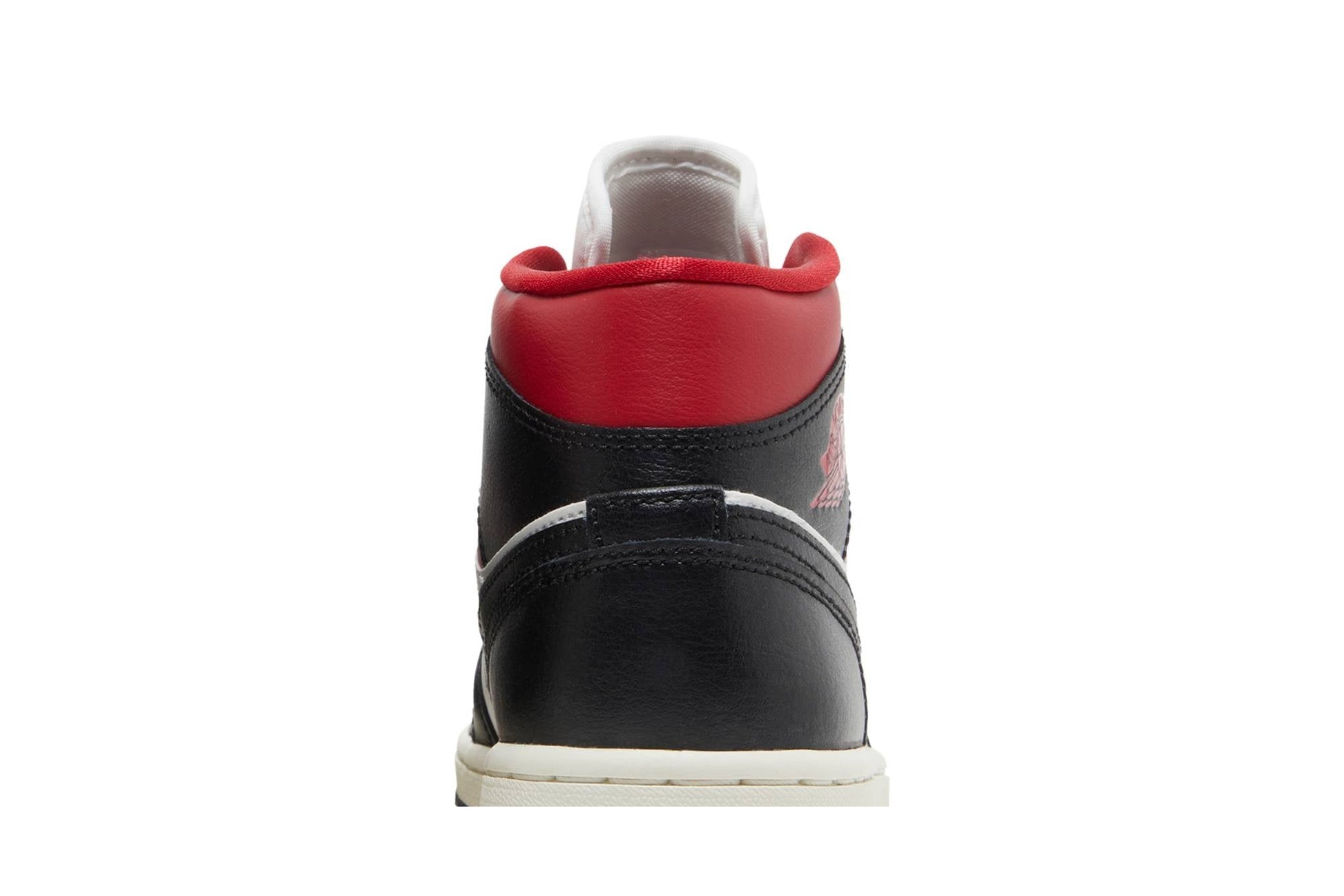 ( Women ) Air Jordan 1 Mid ‘Black Sail Gym Red’ BQ6472-061