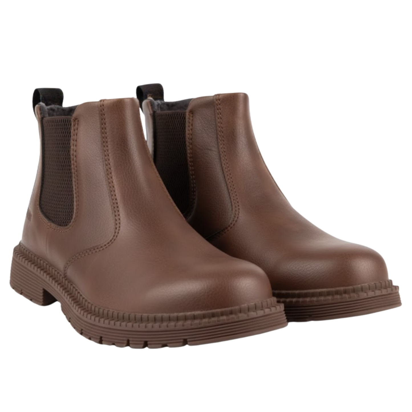 Blotcha Men's Brown Leather Chelsea Work Safety Boots