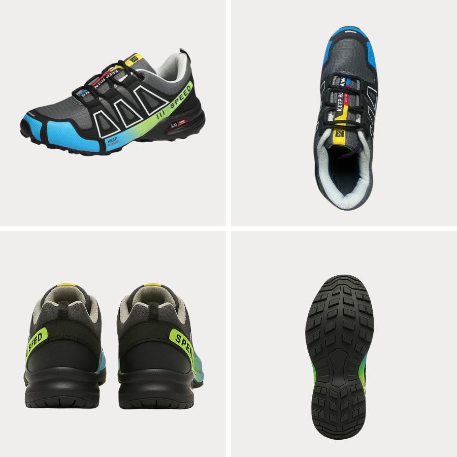 Blotcha Orthopedic Hiking Shoes for Men and Women, Waterproof Lace-Up Walking Sneakers