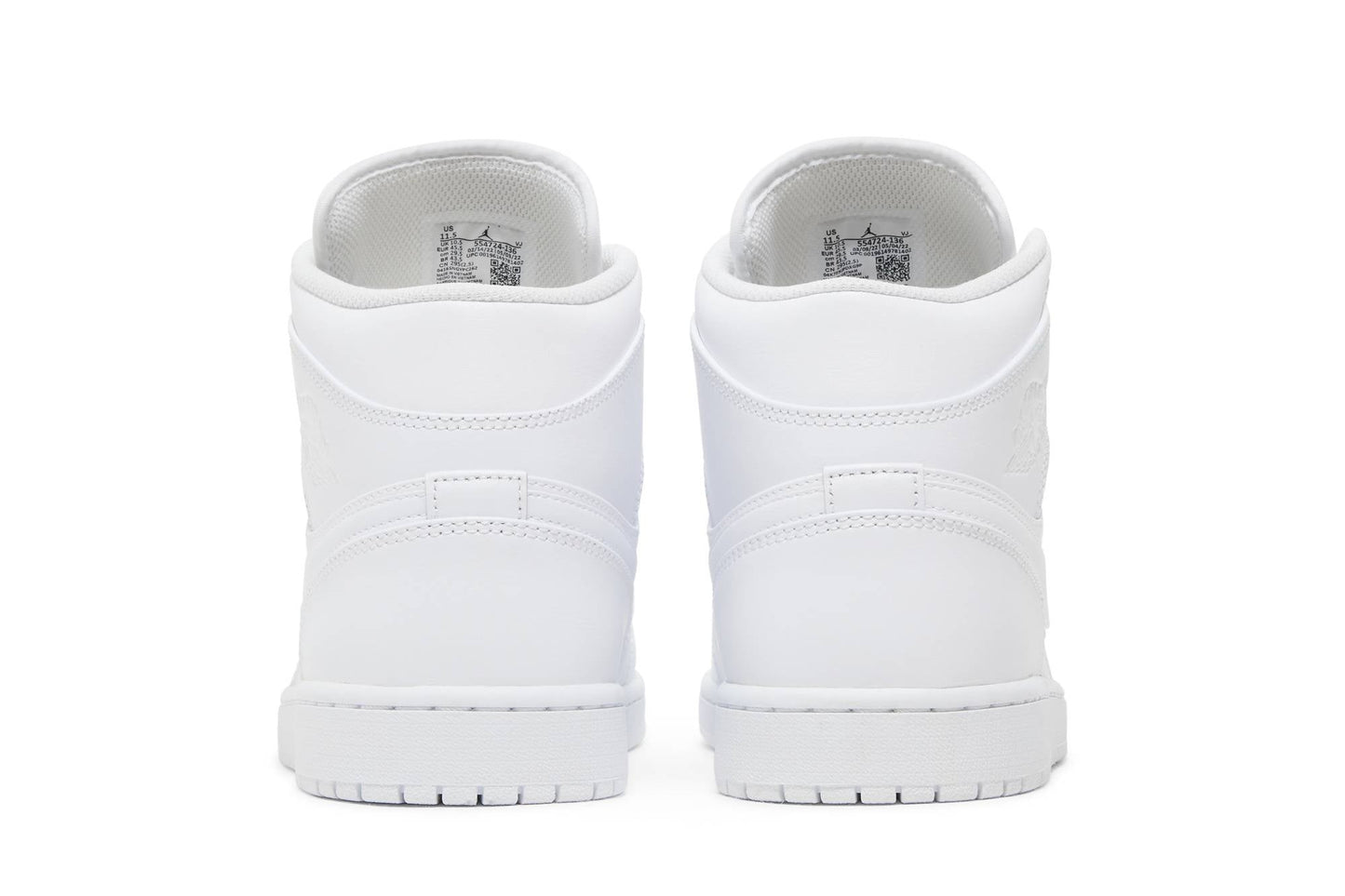Air Jordan 1 Mid ‘Triple White’ 2022 554724-136