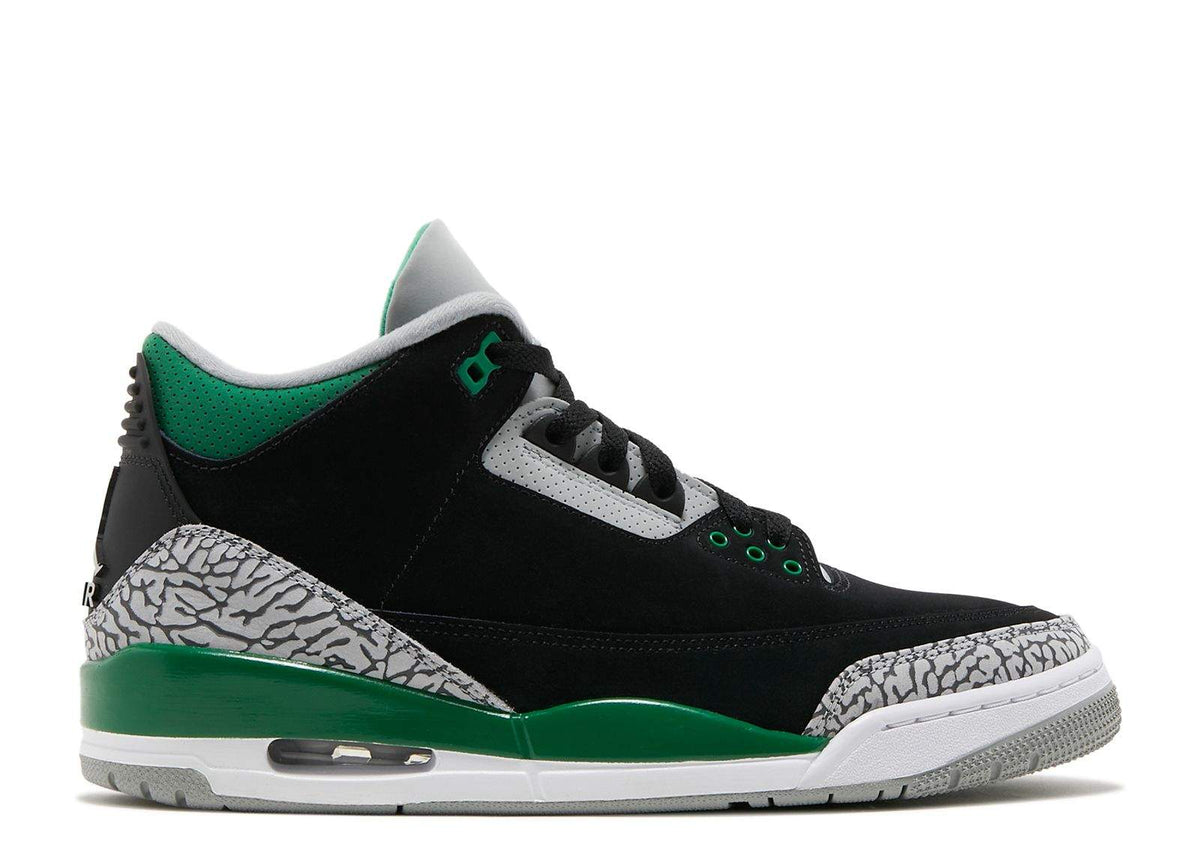 Air Jordan 3 Retro 'Pine Green' Unfading Sneaker