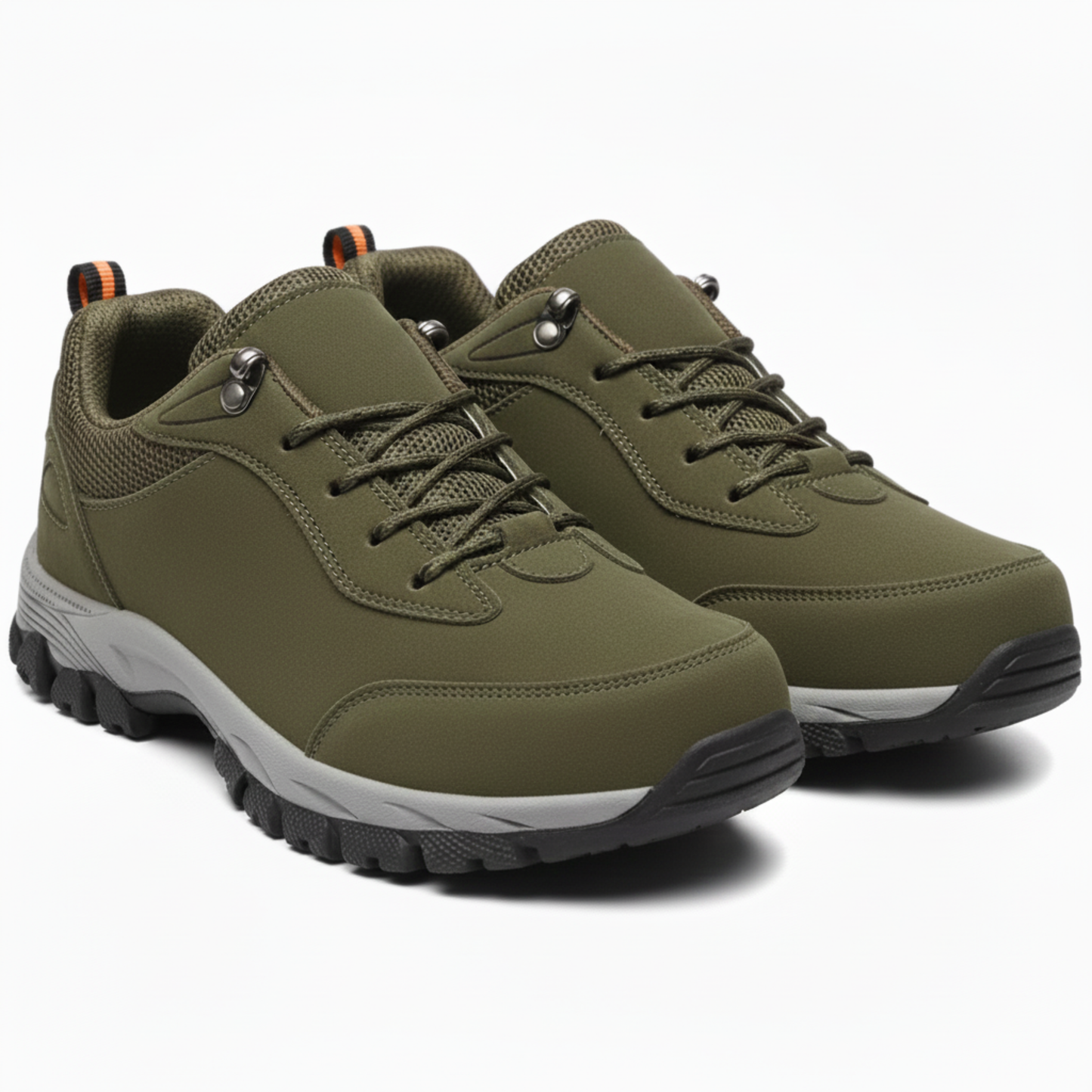 Blotcha Men's Brown Waterproof All-Terrain Hiking Shoes Non-Slip Walking Sneakers