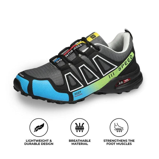 Blotcha Orthopedic Hiking Shoes Waterproof Lace-Up Walking Sneakers for Men & Women