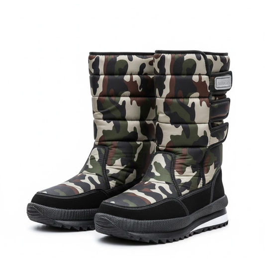 Blotcha Women's Camo Waterproof Platform Snow Boots Warm Plush Winter Footwear