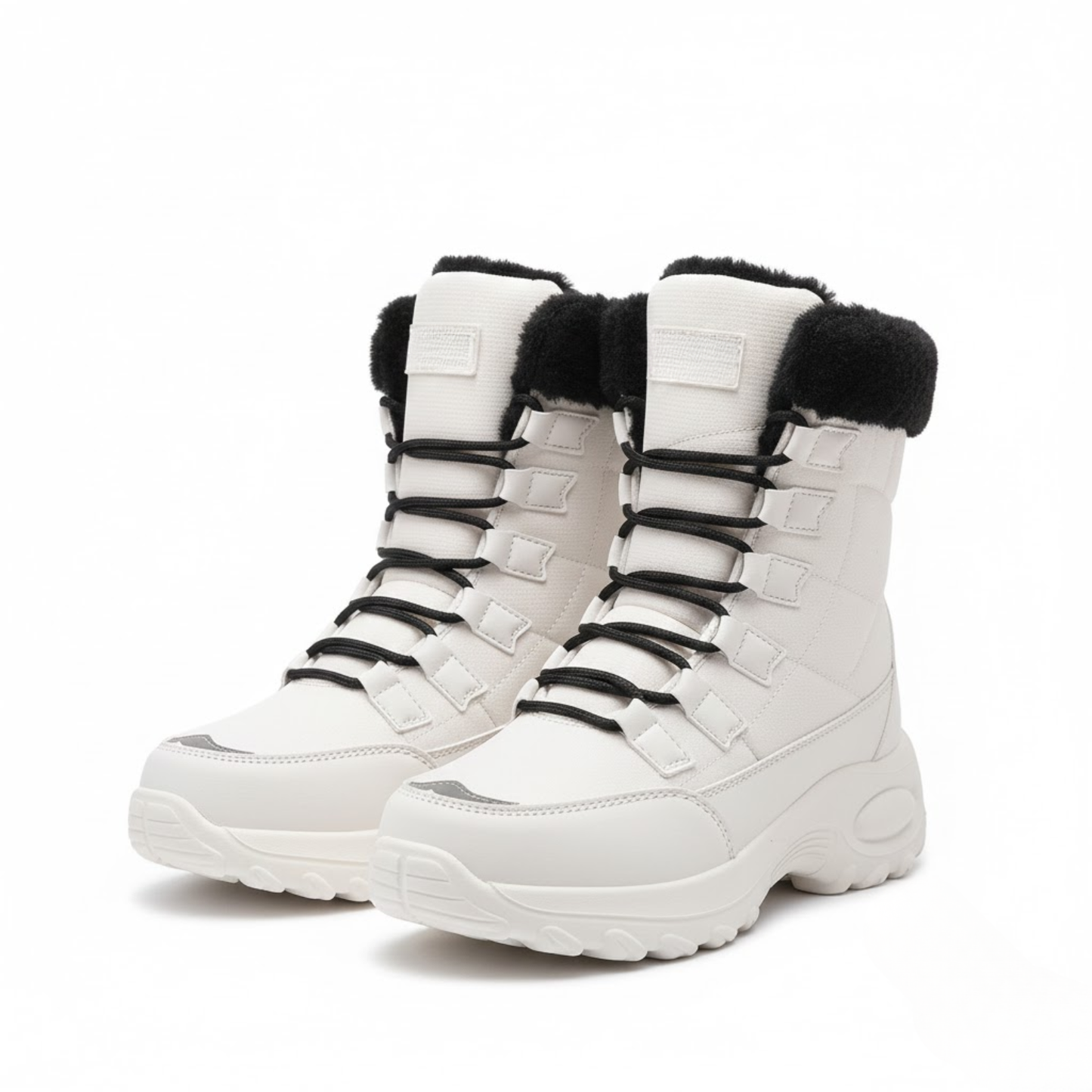 Blotcha Women's Waterproof Mid-Calf Winter Snow Boots Insulated Lace-up Hiking Footwear Burgundy