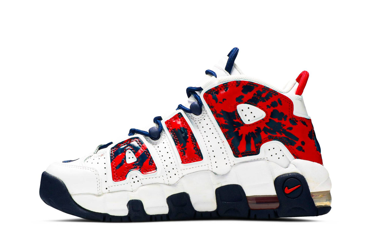 ( Grade School ) Nike Air More Uptempo ‘White Blue Red Camo’ CZ7885-100