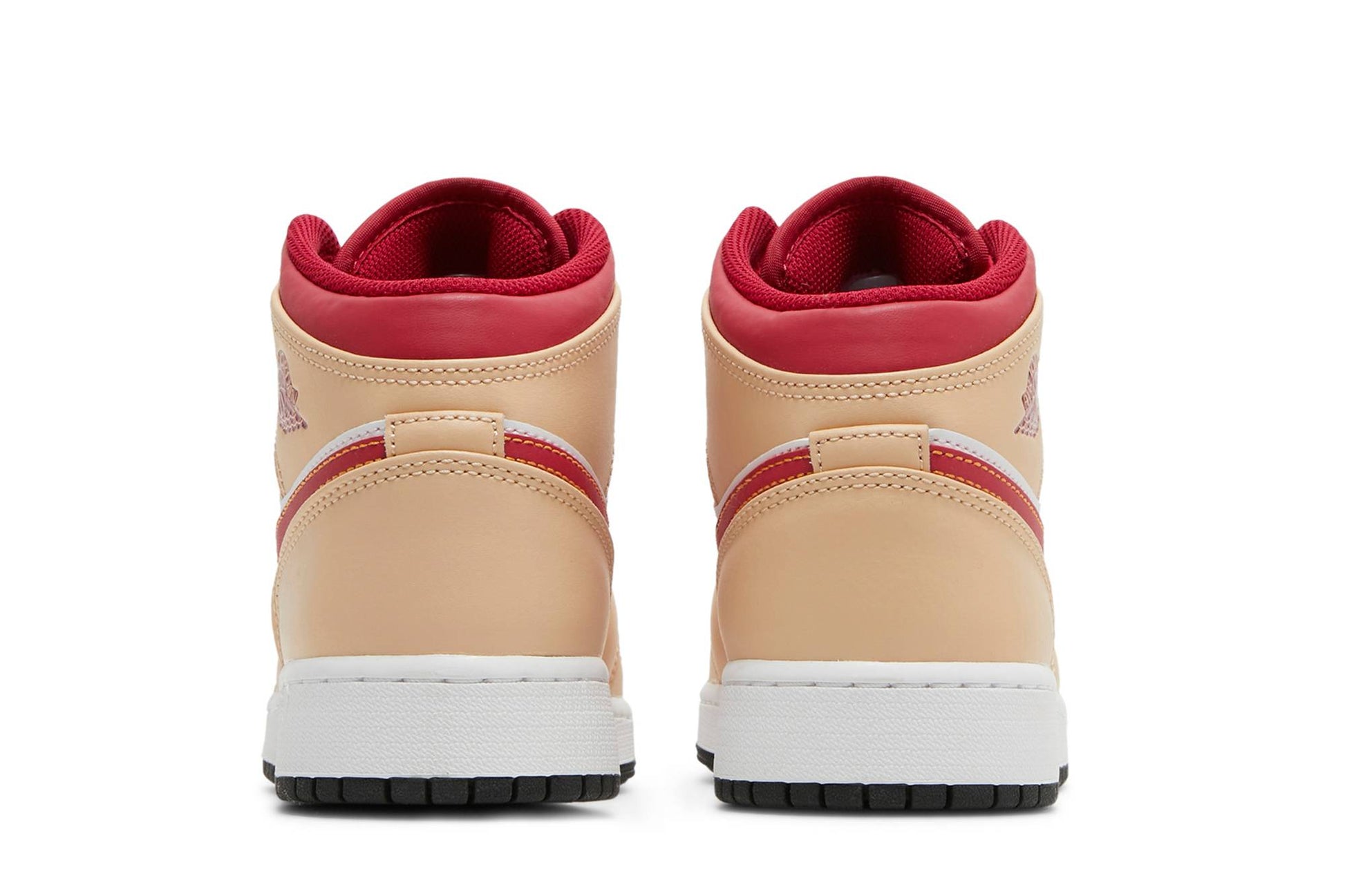 ( Grade School ) Air Jordan 1 Mid ‘Beige Red’ 554725-201