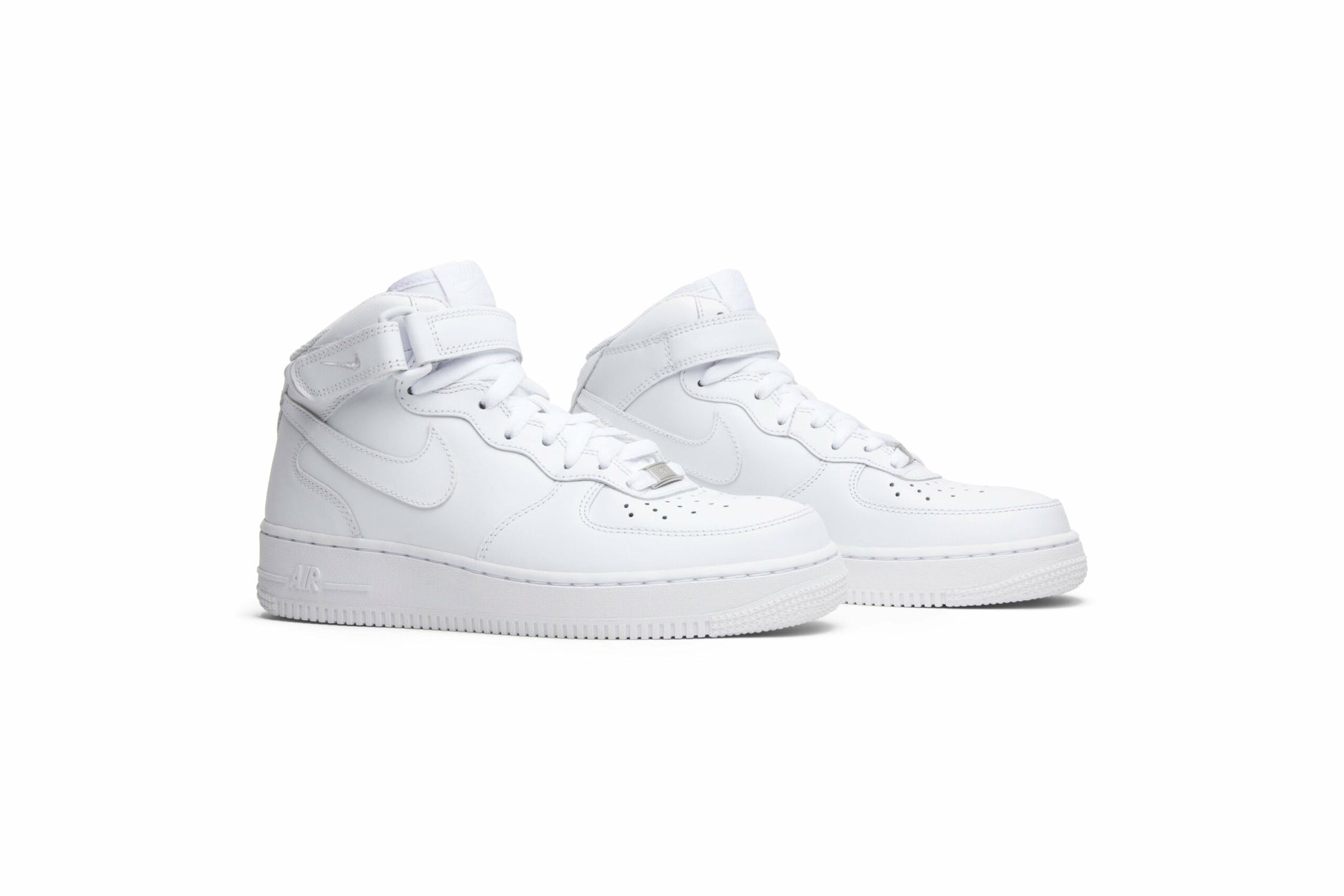( Women ) Nike Air Force 1 Mid 07 Leather ‘Triple White’ 366731-100
