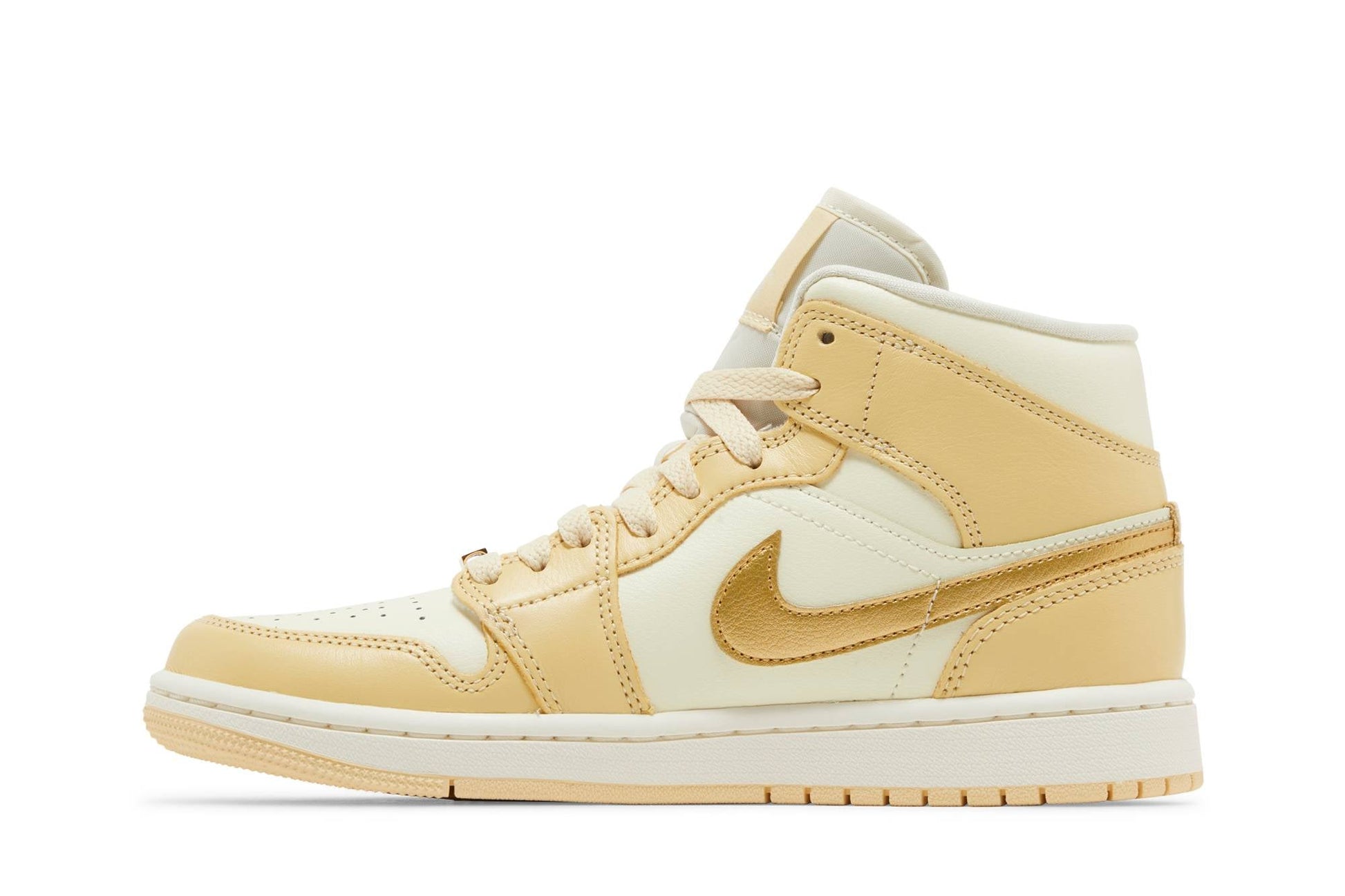 ( Women ) Air Jordan 1 Mid ‘Pale Vanilla Gold’ FB9892-200