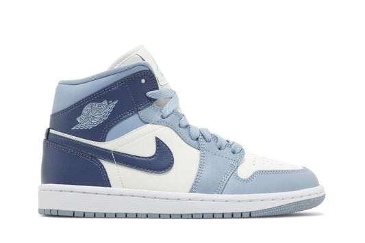 ( Women ) Air Jordan 1 Mid ‘Sail Diffused Blue’ BQ6472-140