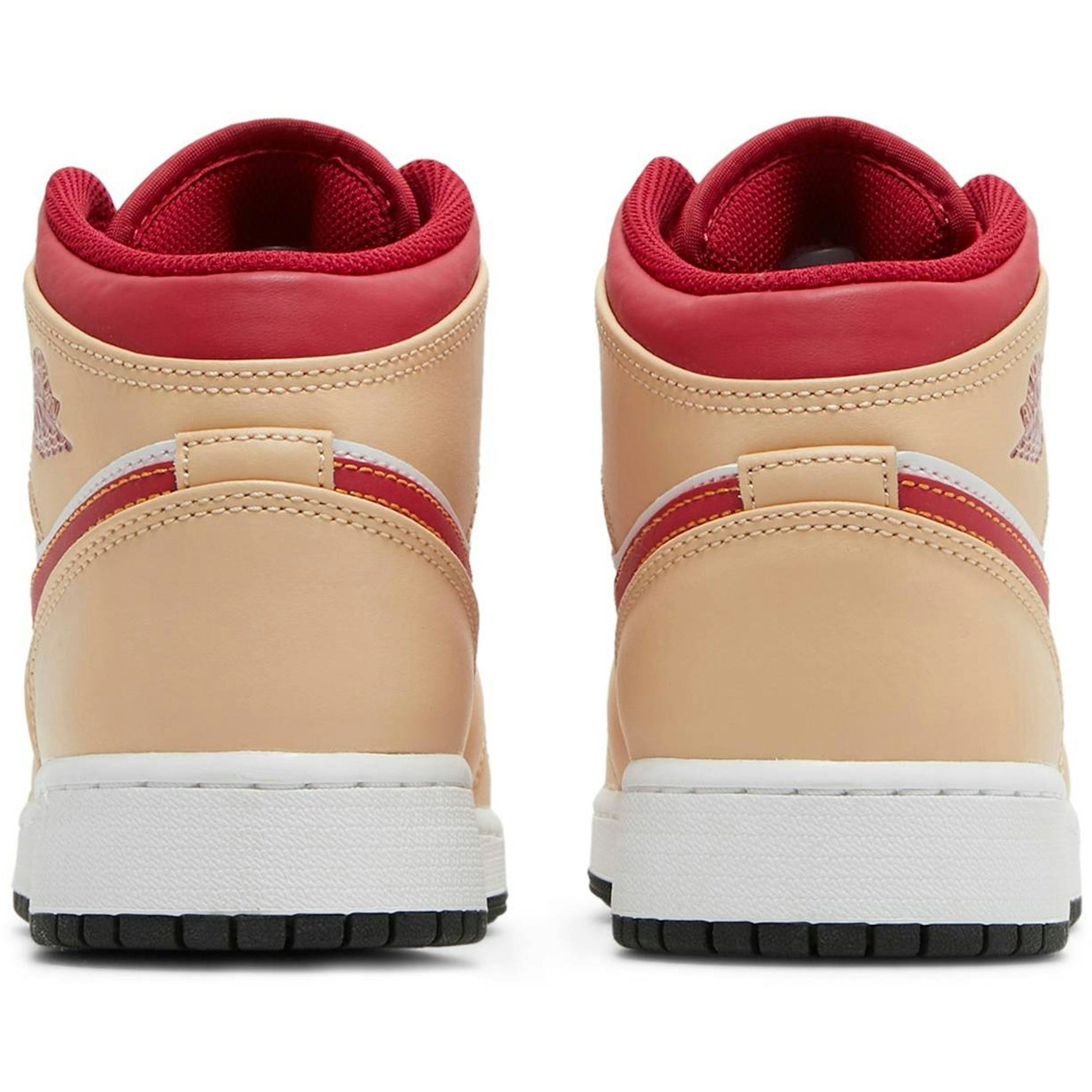 ( Grade School ) Air Jordan 1 Mid ‘Beige Red’ 554725-201