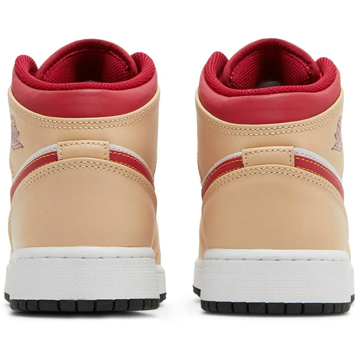 ( Grade School ) Air Jordan 1 Mid 'Beige Red' 554725-201