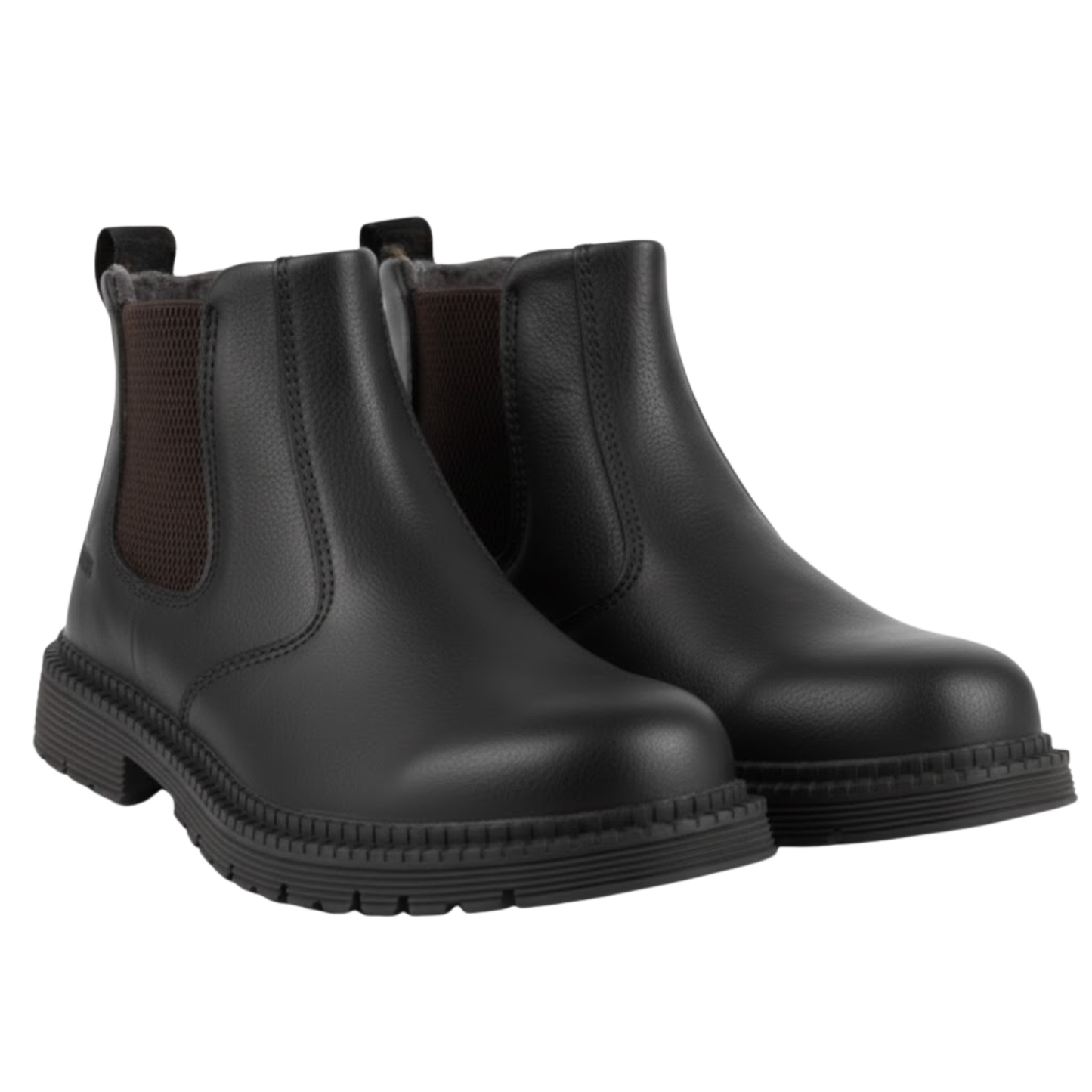 Blotcha Men's Brown Leather Chelsea Work Safety Boots