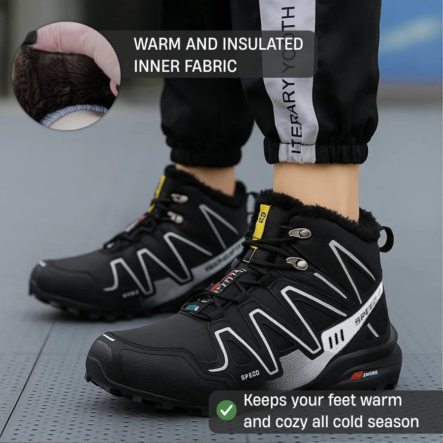 Blotcha Orthopedic Hiking Boots for Men & Women - Waterproof Thermal Plush Lining