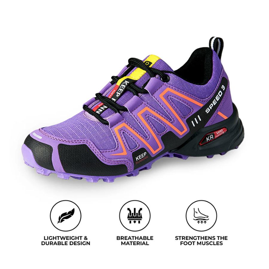 Blotcha Orthopedic Hiking Shoes for Men and Women, Waterproof Lace-Up Walking Sneakers