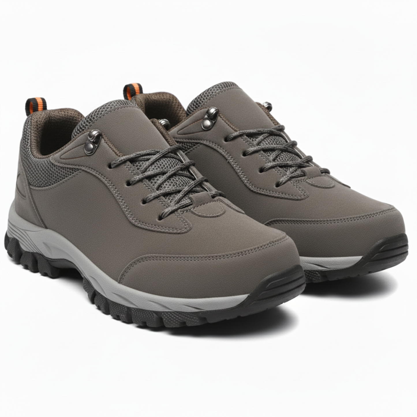 Blotcha Men's Brown Waterproof All-Terrain Hiking Shoes Non-Slip Walking Sneakers
