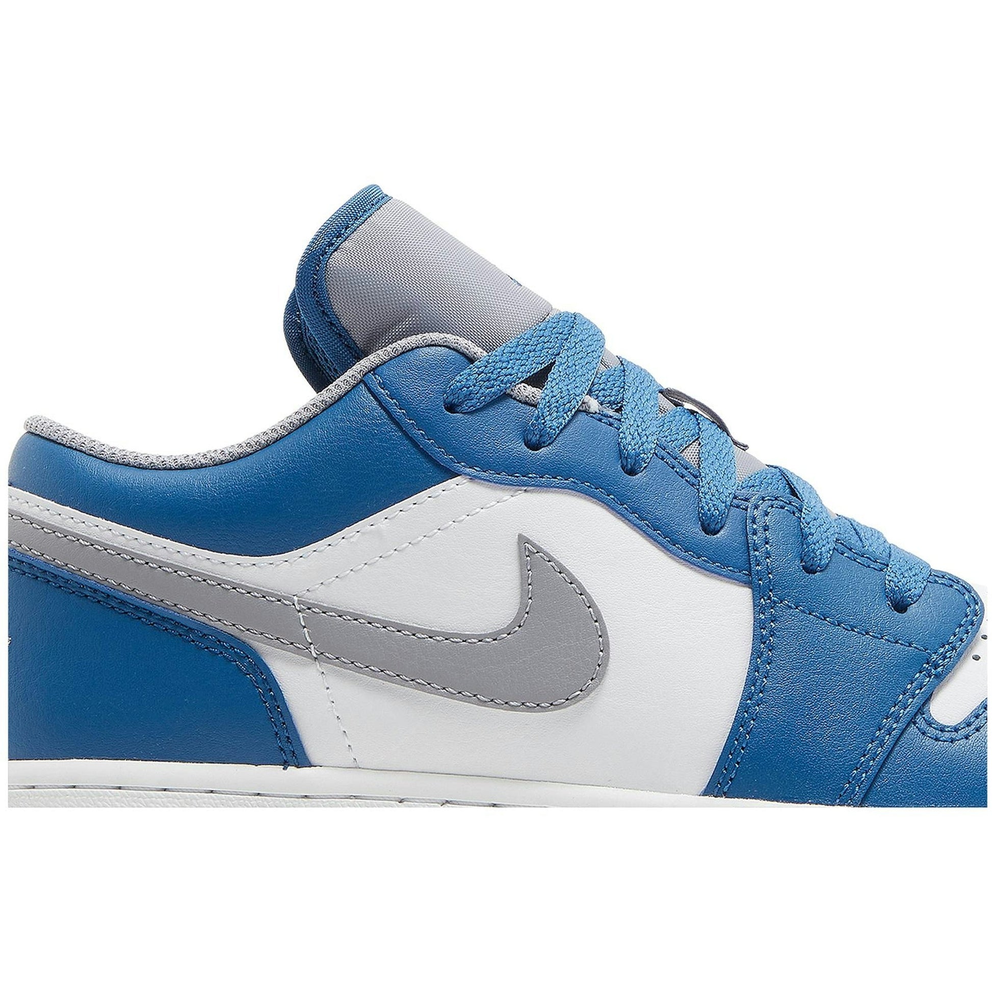 ( Grade School ) Air Jordan 1 Low ‘True Blue Cement’ 553560-412