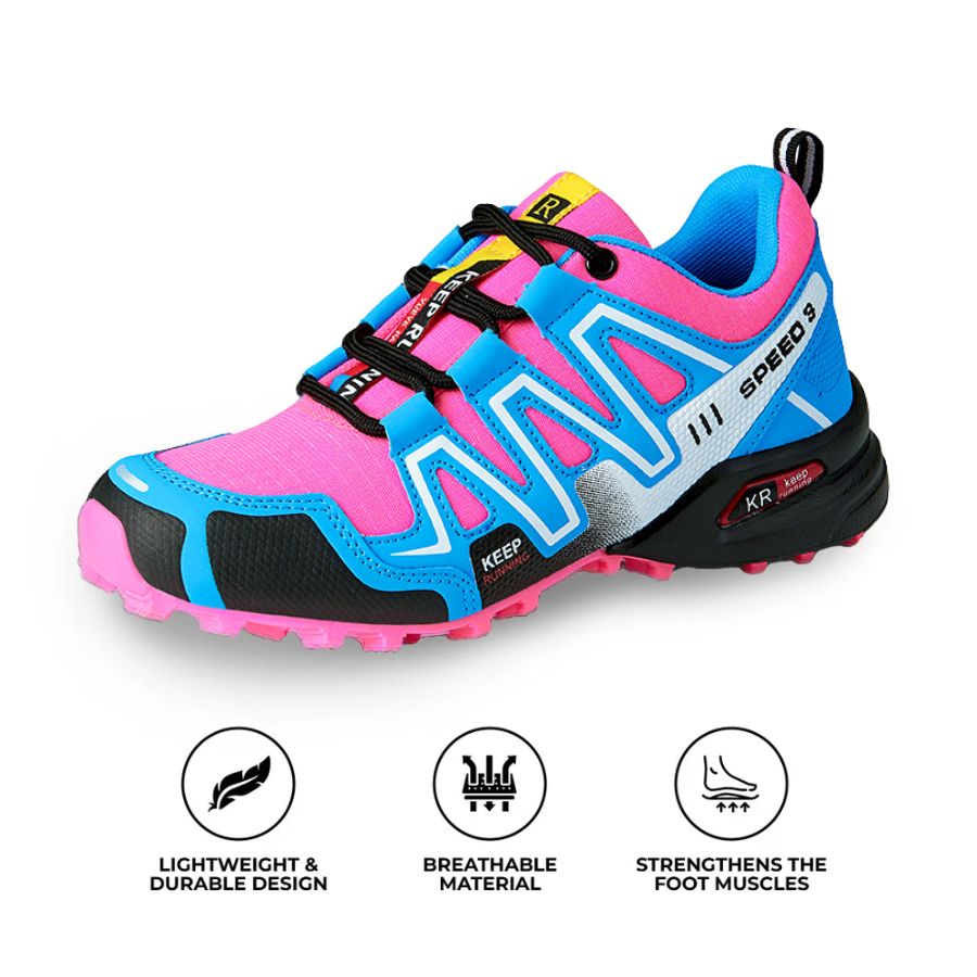 Blotcha Orthopedic Hiking Shoes for Men and Women, Waterproof Lace-Up Walking Sneakers