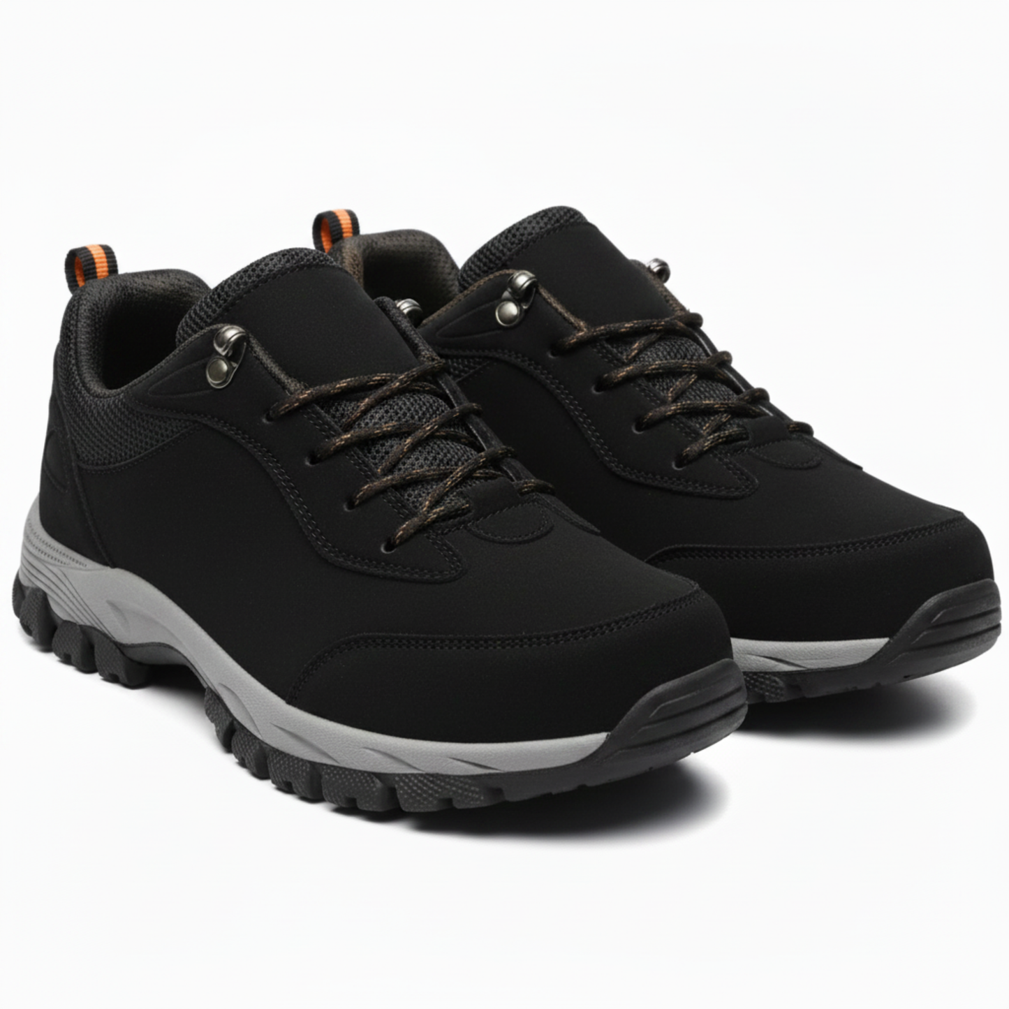 Blotcha Men's Brown Waterproof All-Terrain Hiking Shoes Non-Slip Walking Sneakers