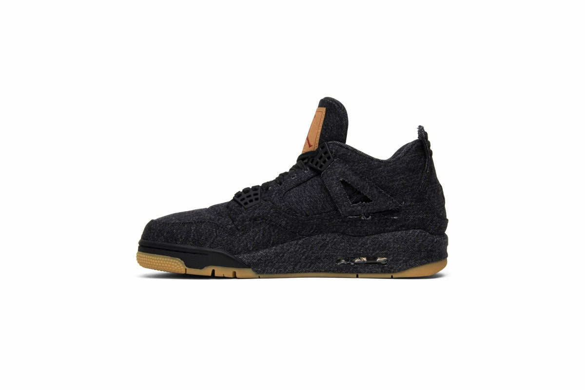 Levis X Air Jordan 4 Retro Black Denim ( Blank Tag ) AO2571-001