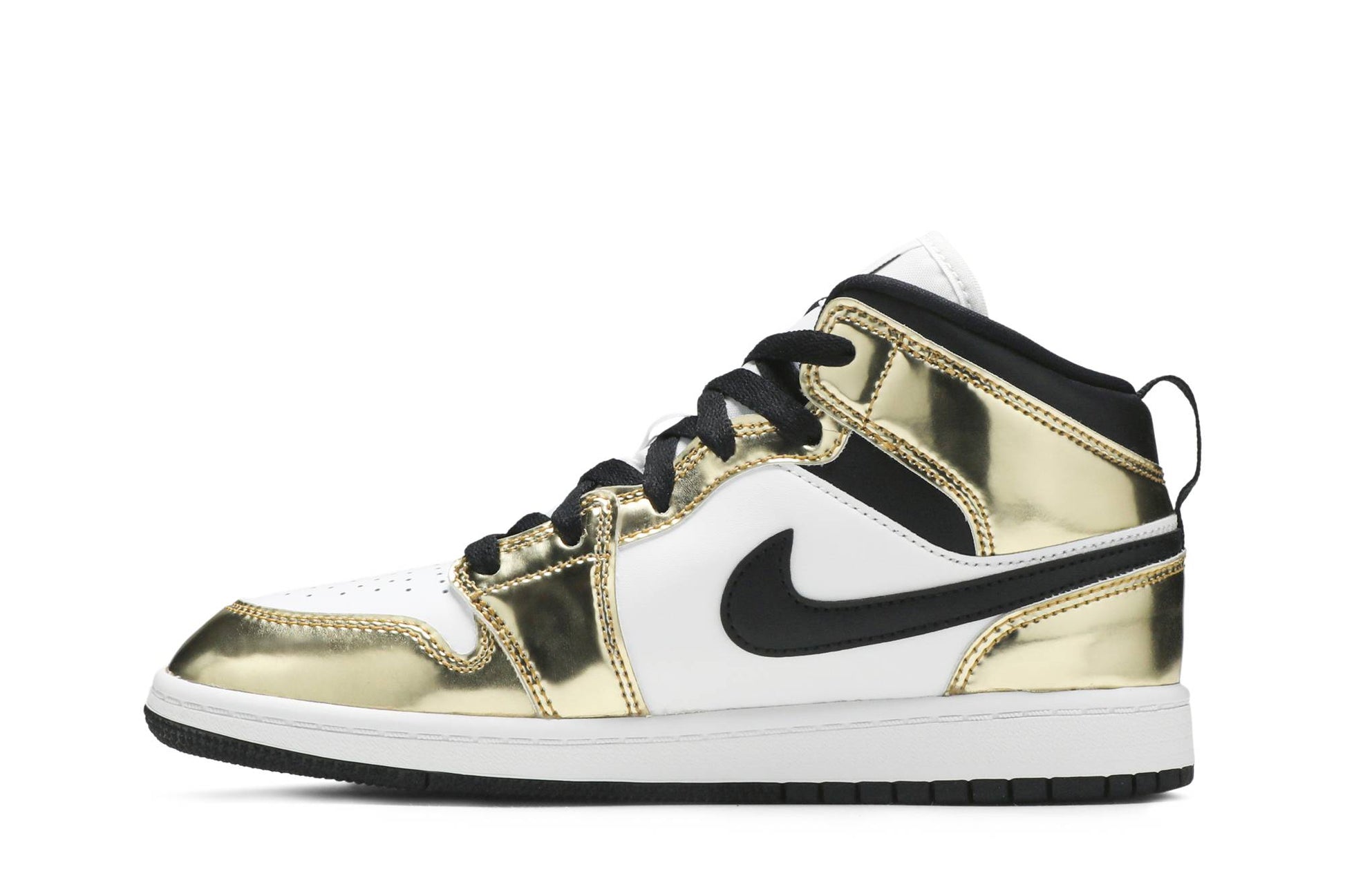 ( Grade School ) Air Jordan 1 Mid SE ‘Metallic Gold’ DC1420-700