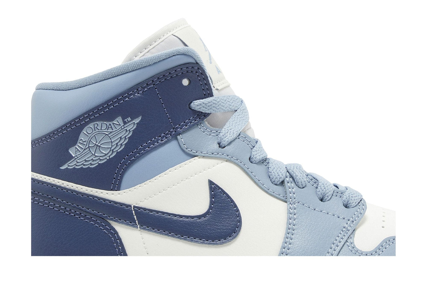 ( Women ) Air Jordan 1 Mid ‘Sail Diffused Blue’ BQ6472-140