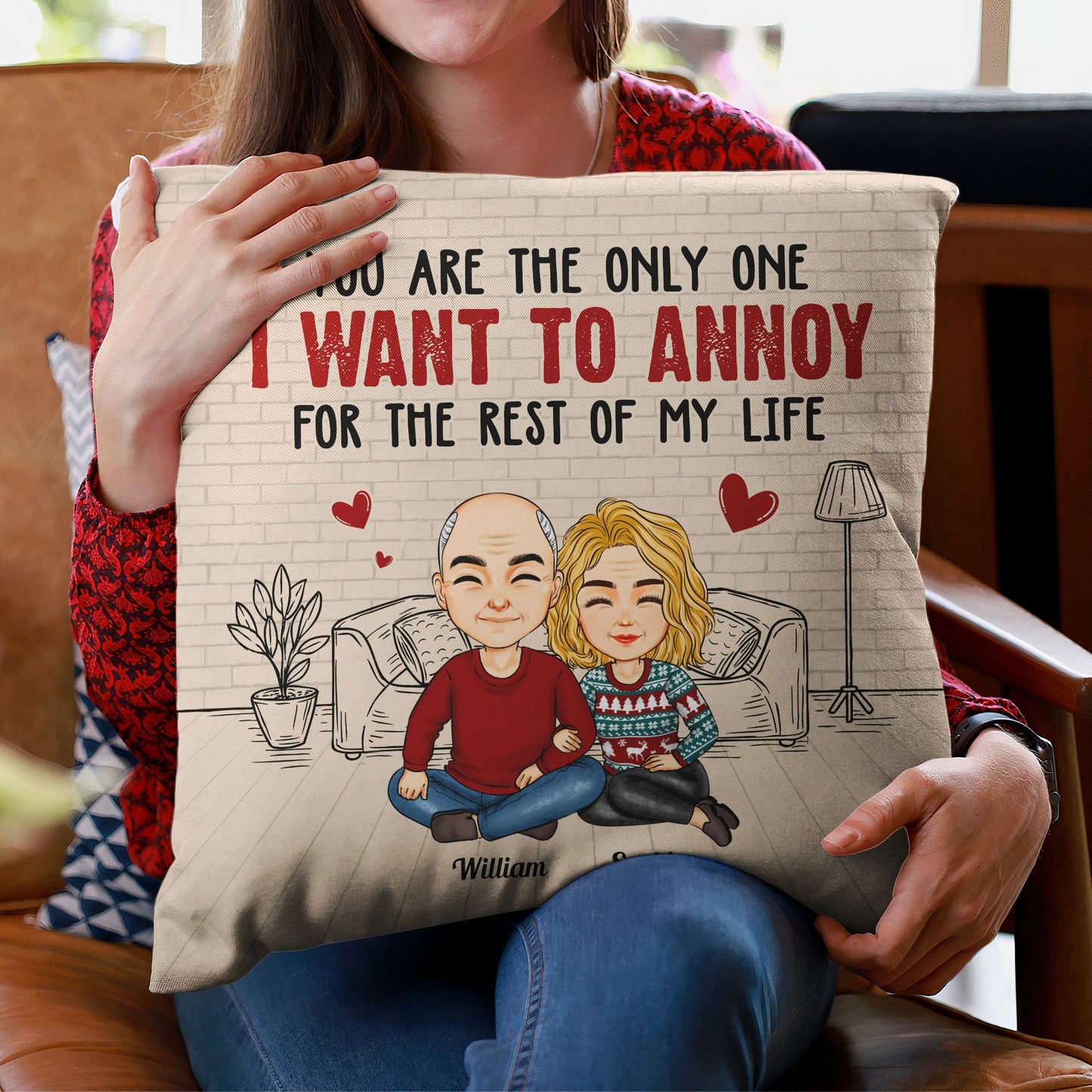 Annoying Each Other For Many Years – Personalized Pillow –  Anniversary Gift For Couples, Husband Wife