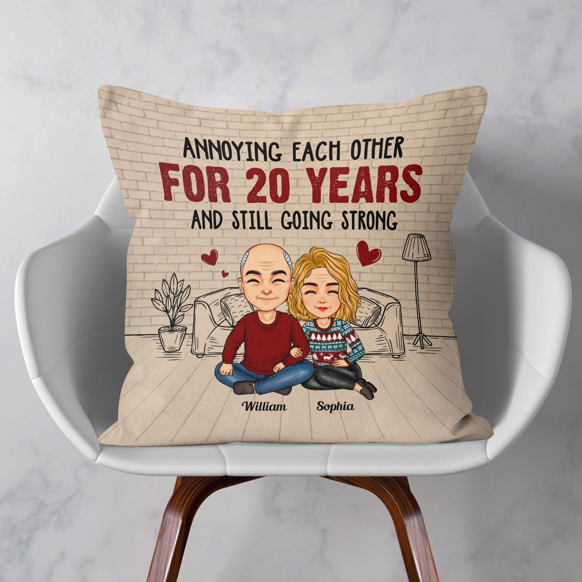 Annoying Each Other For Many Years – Personalized Pillow –  Anniversary Gift For Couples, Husband Wife