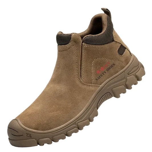 Blotcha Men's Steel Toe Leather Safety Shoes Breathable 6KV Insulation Work Boots