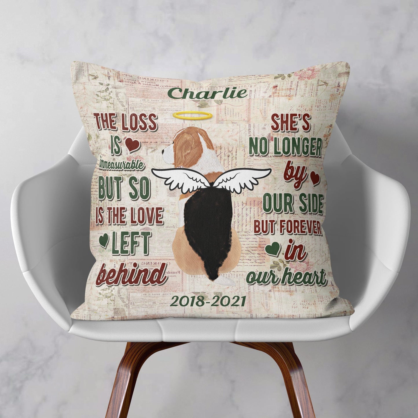 Goodbyes Are Not Forever – Personalized Pillow – Memorial Gift For Dog Owner
