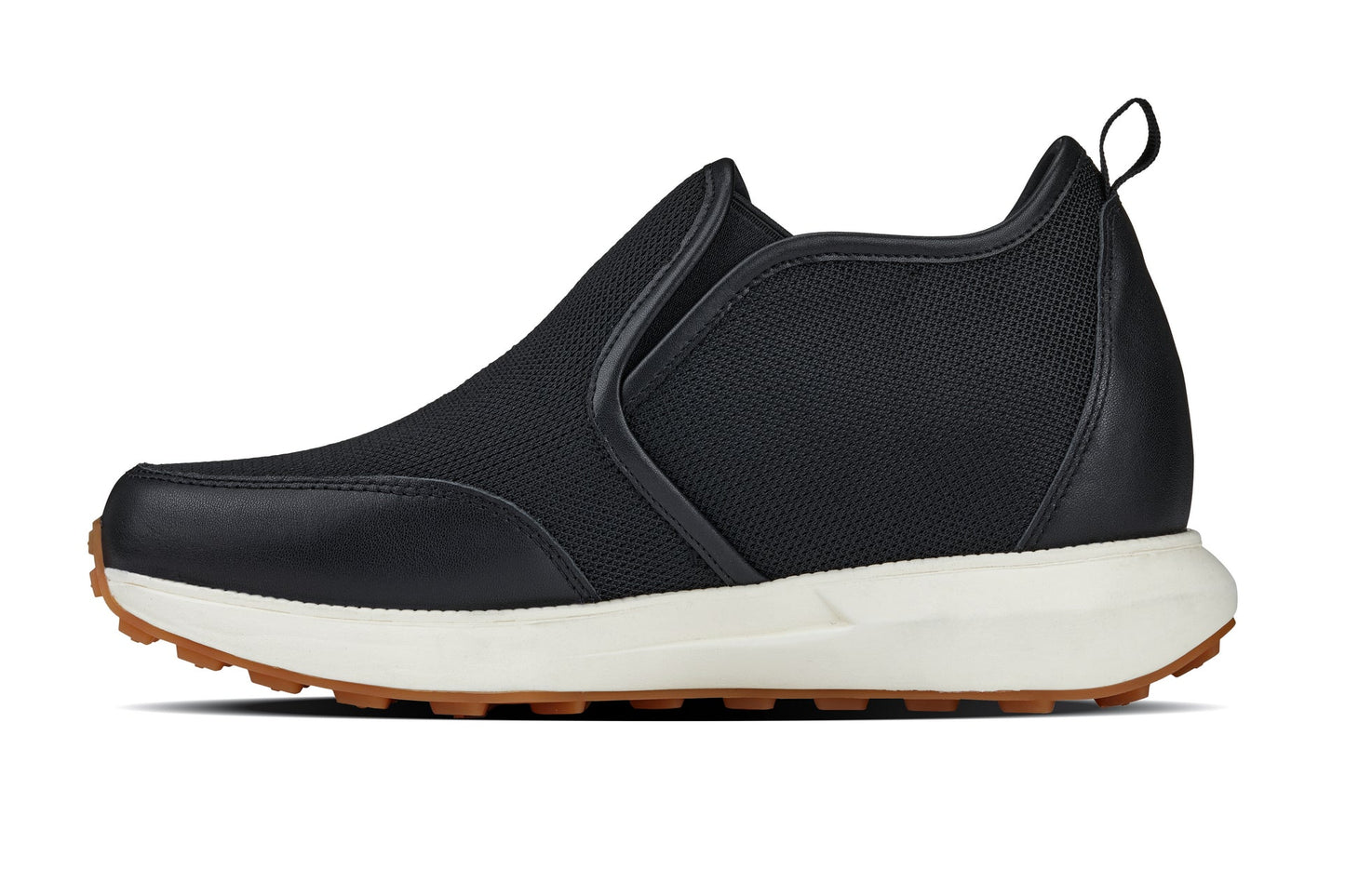 CALTO J1433 Premium Height-Increasing Loafer Sneaker - 3.3 Inches Taller - Black Casual Chunky Sole - Premium Quality Footwear