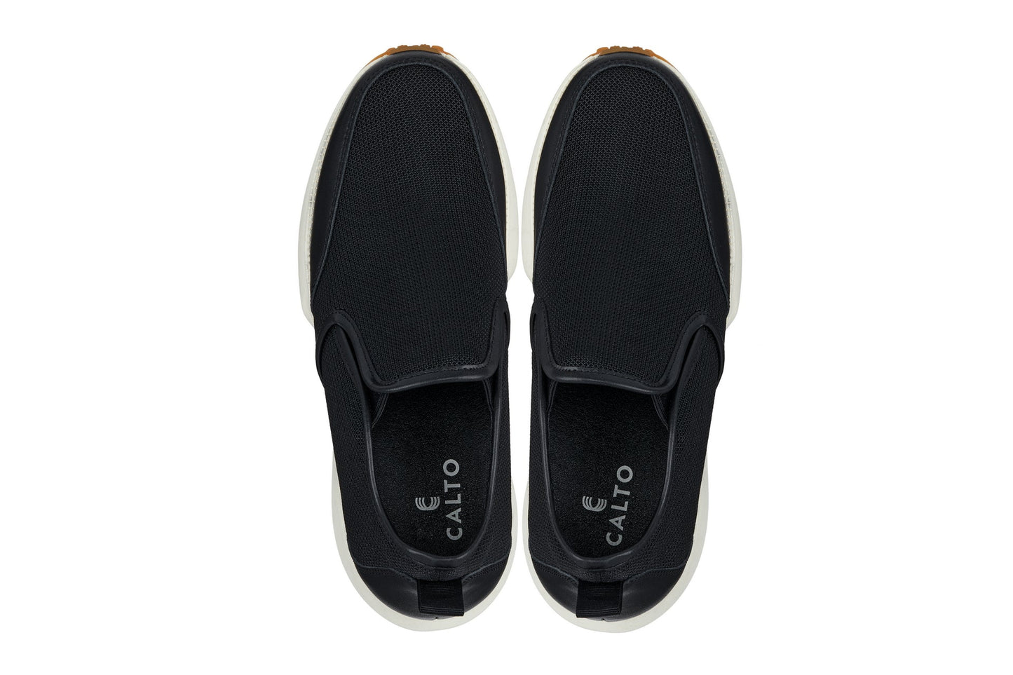 CALTO J1433 Premium Height-Increasing Loafer Sneaker - 3.3 Inches Taller - Black Casual Chunky Sole - Premium Quality Footwear