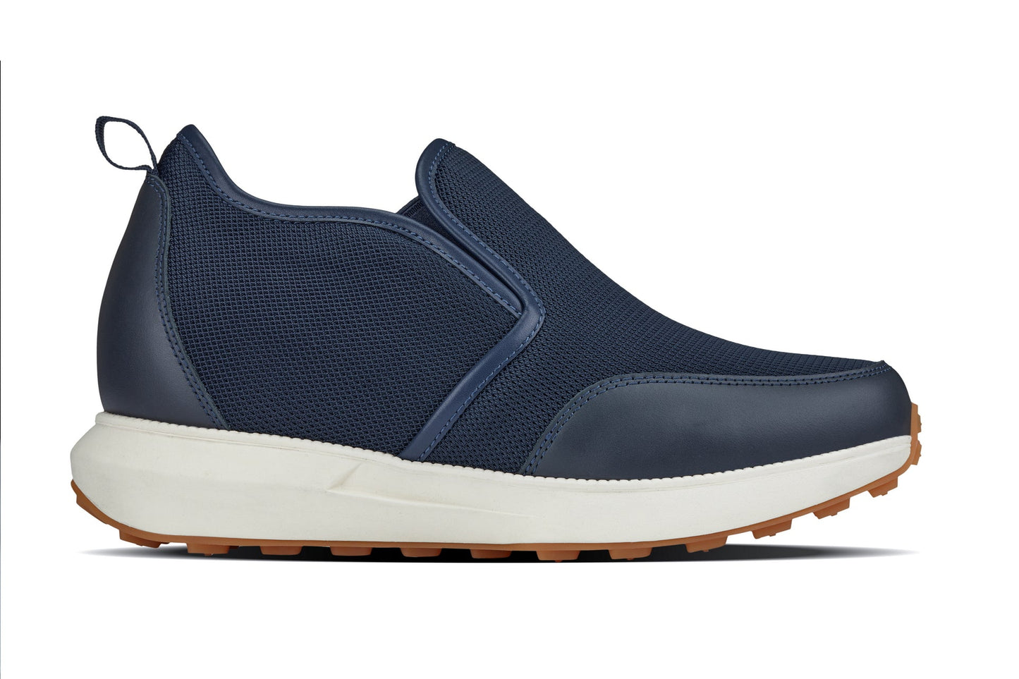 CALTO J1435 Dark Blue Height-Increasing Loafer Sneaker - 3.3 Inches Taller - Premium Casual Comfort - Premium Quality