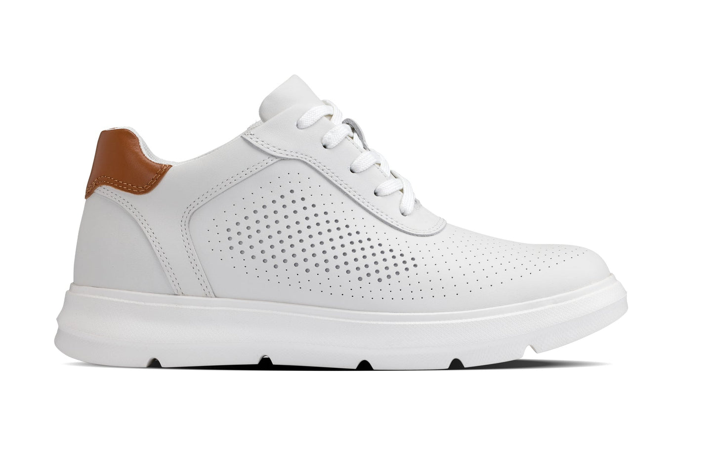 CALTO J1581 Lightweight Height-Increasing Casual Walker Sneaker - 2.6 Inches Taller - White - Premium Quality Footwear