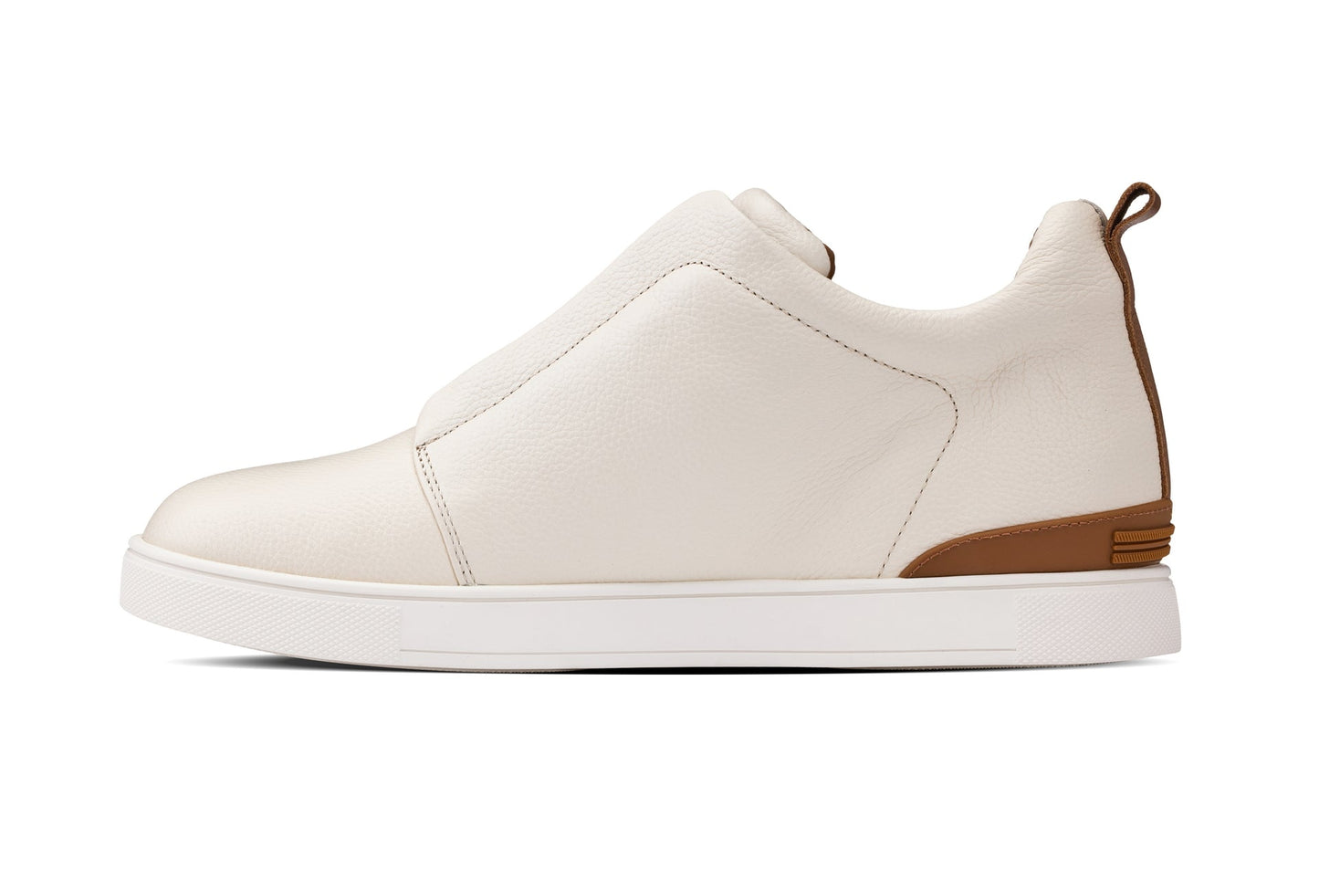 CALTO J1933 Off-White Slip-On Height-Increasing Snoafer - 2.6 Inches Taller - Effortless Style - Premium Quality Footwear