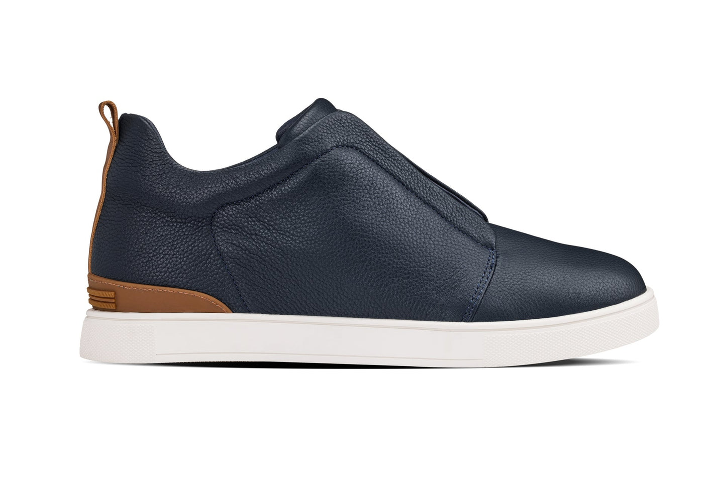 CALTO J1934 Navy Slip-On Height-Increasing Snoafer - 2.6 Inches Taller - Professional Casual Style - Premium Quality