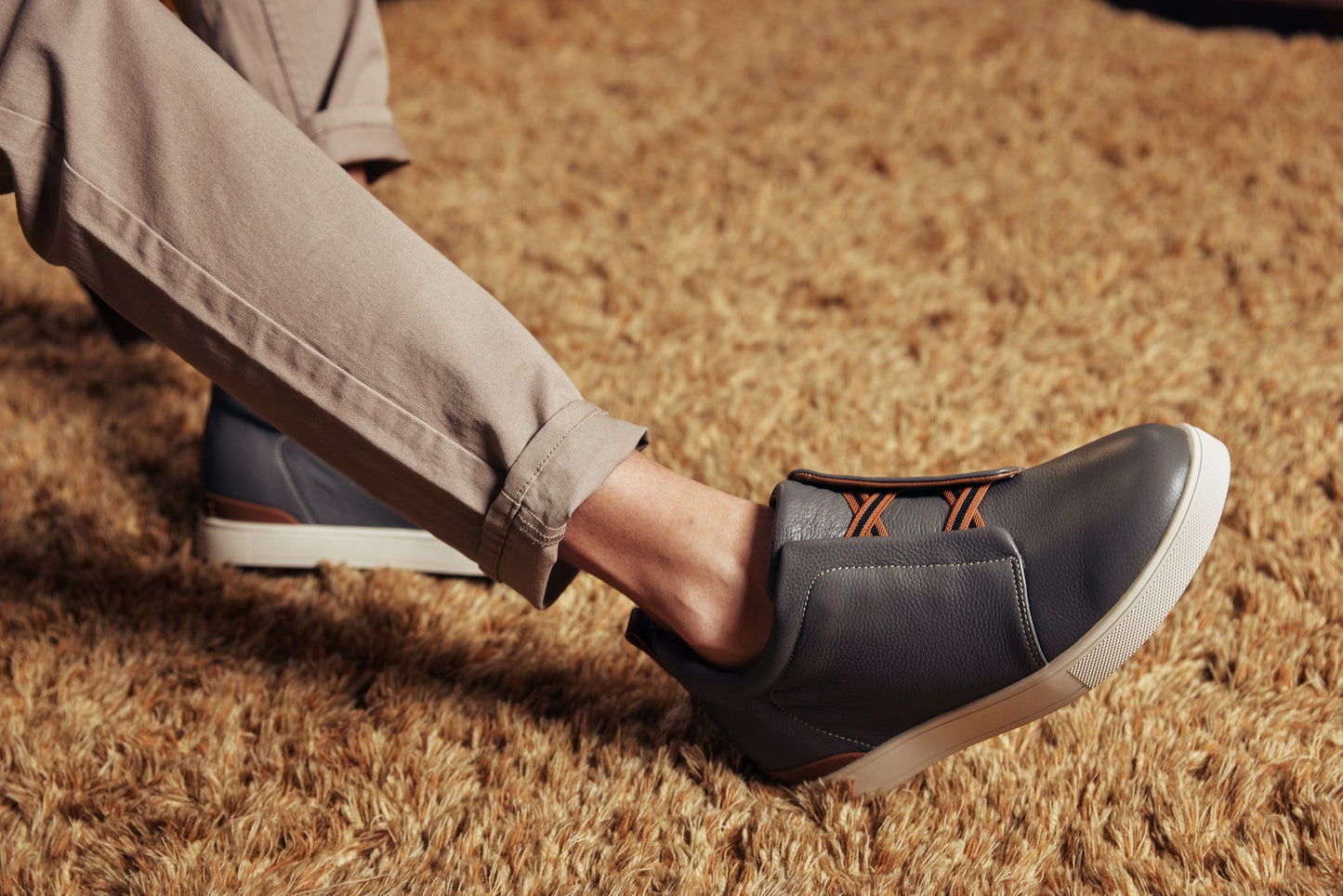 CALTO J1935 Height-Increasing Slip-On Snoafer Sneaker - 2.6 Inches Taller - Premium Casual Loafer - Quality Footwear