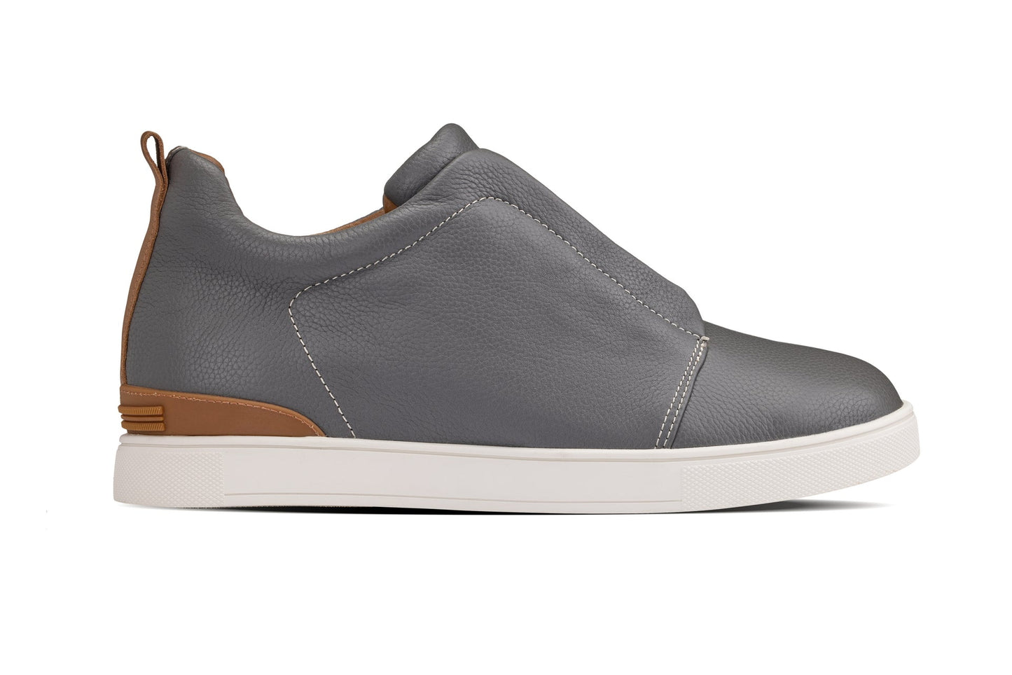 CALTO J1935 Height-Increasing Slip-On Snoafer Sneaker - 2.6 Inches Taller - Premium Casual Loafer - Quality Footwear